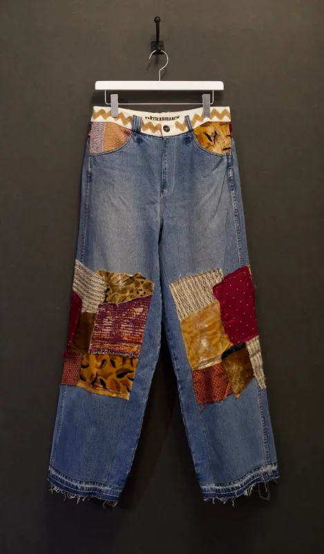 Manali Patchwork Jeans sold by Shinyakozuka