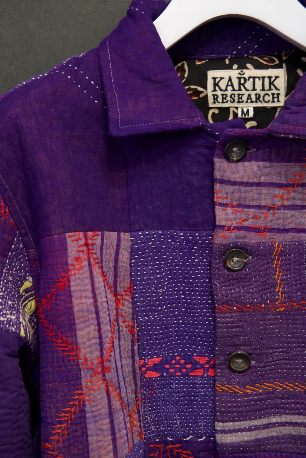 Vintage Kantha Patchwork Jacket sold by Shinyakozuka product image thumbnail 3