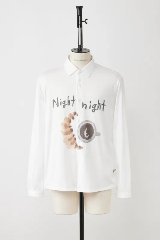 HENRY CUFFS SHIRT WITH PRINTING made by Shinyakozuka