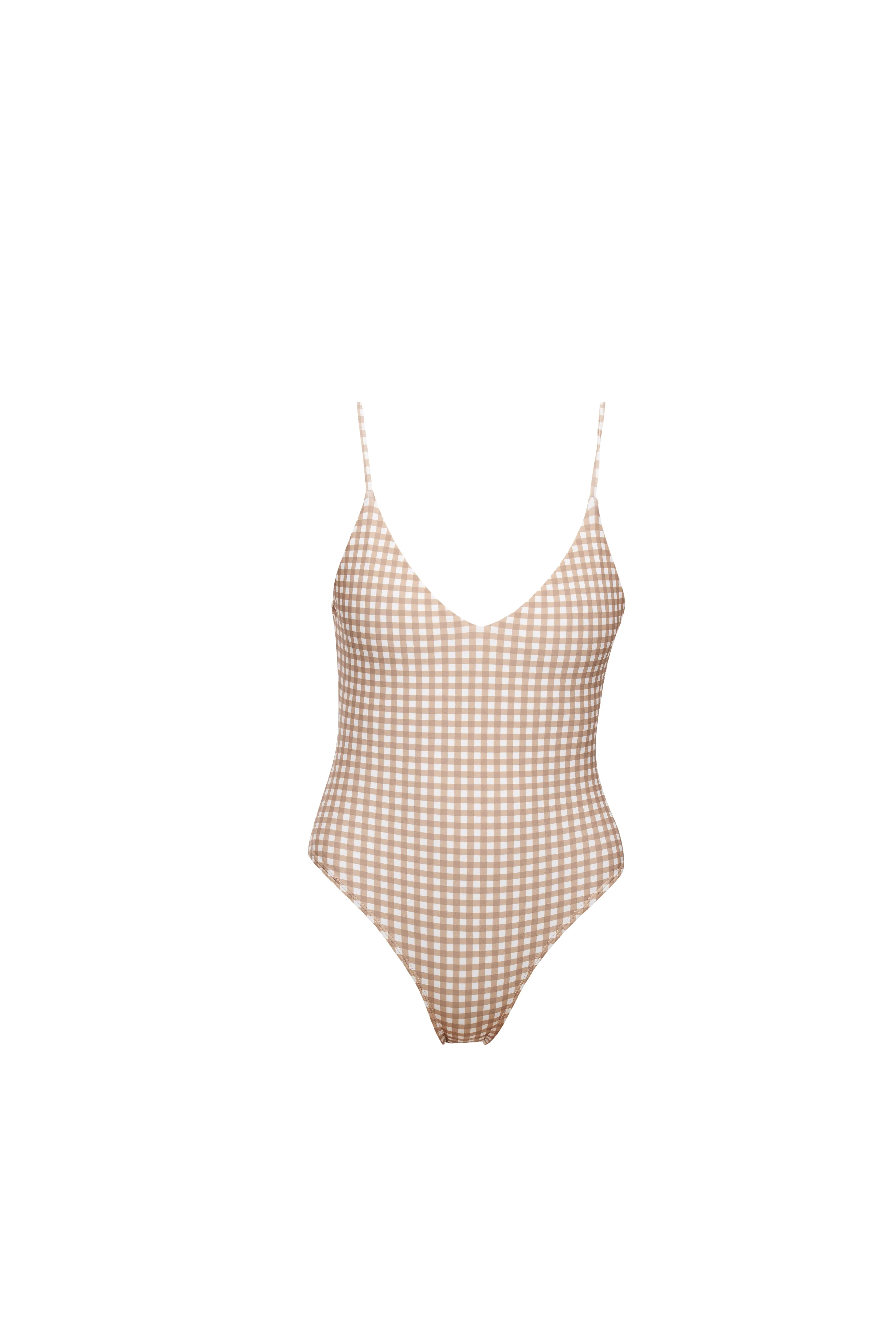 Napa One Piece - Summer Gingham sold by Prairie Swim