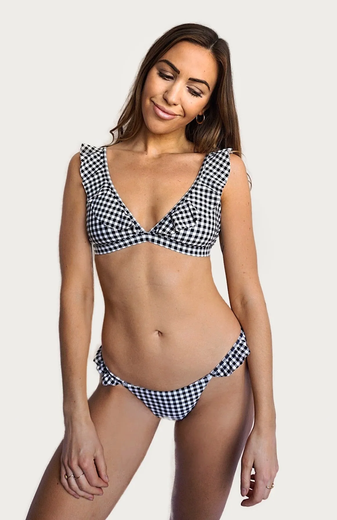 Montauk Bikini Top - Gingham sold by Prairie Swim