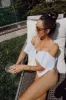 Moraine Bikini Top - White sold by Prairie Swim