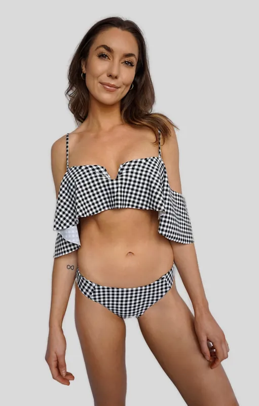 Moraine Bikini Top - Gingham sold by Prairie Swim