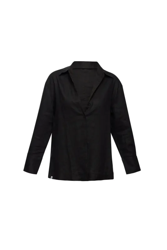 Linen Long-Sleeve Shirt made by Prairie Swim