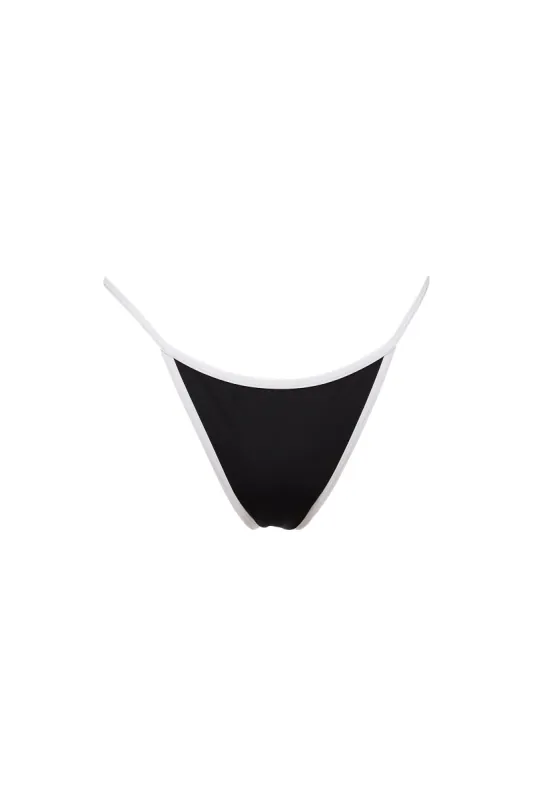 Aspen Bikini Bottom - Black & White sold by Prairie Swim