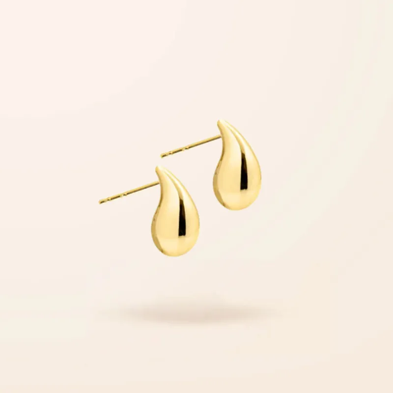 10K Gold Mini Pear Stud Earrings sold by Prairie Swim