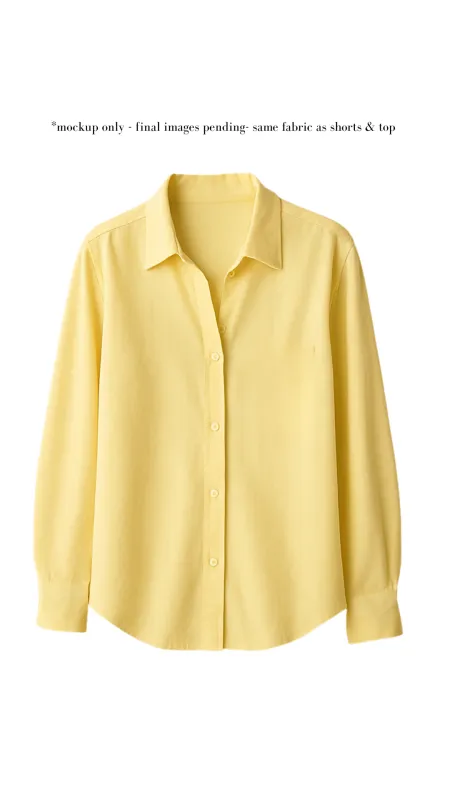 Butter Yellow Long Sleeve Button-Up sold by Prairie Swim