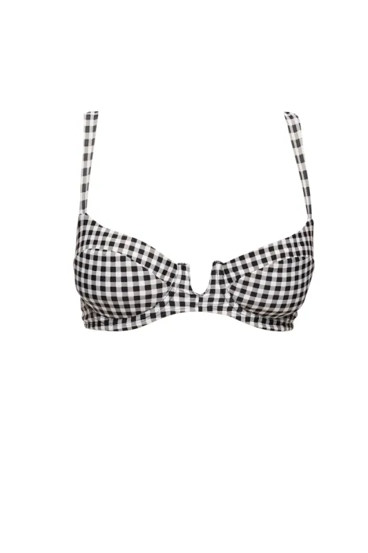 Capri Bikini Top - Gingham sold by Prairie Swim