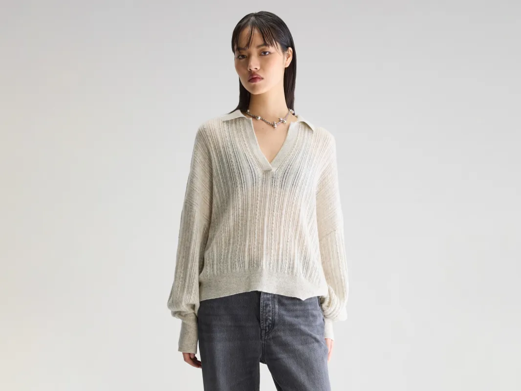 Aummi polo-collar sweater (251 / W / OYSTER) sold by Bellrose
