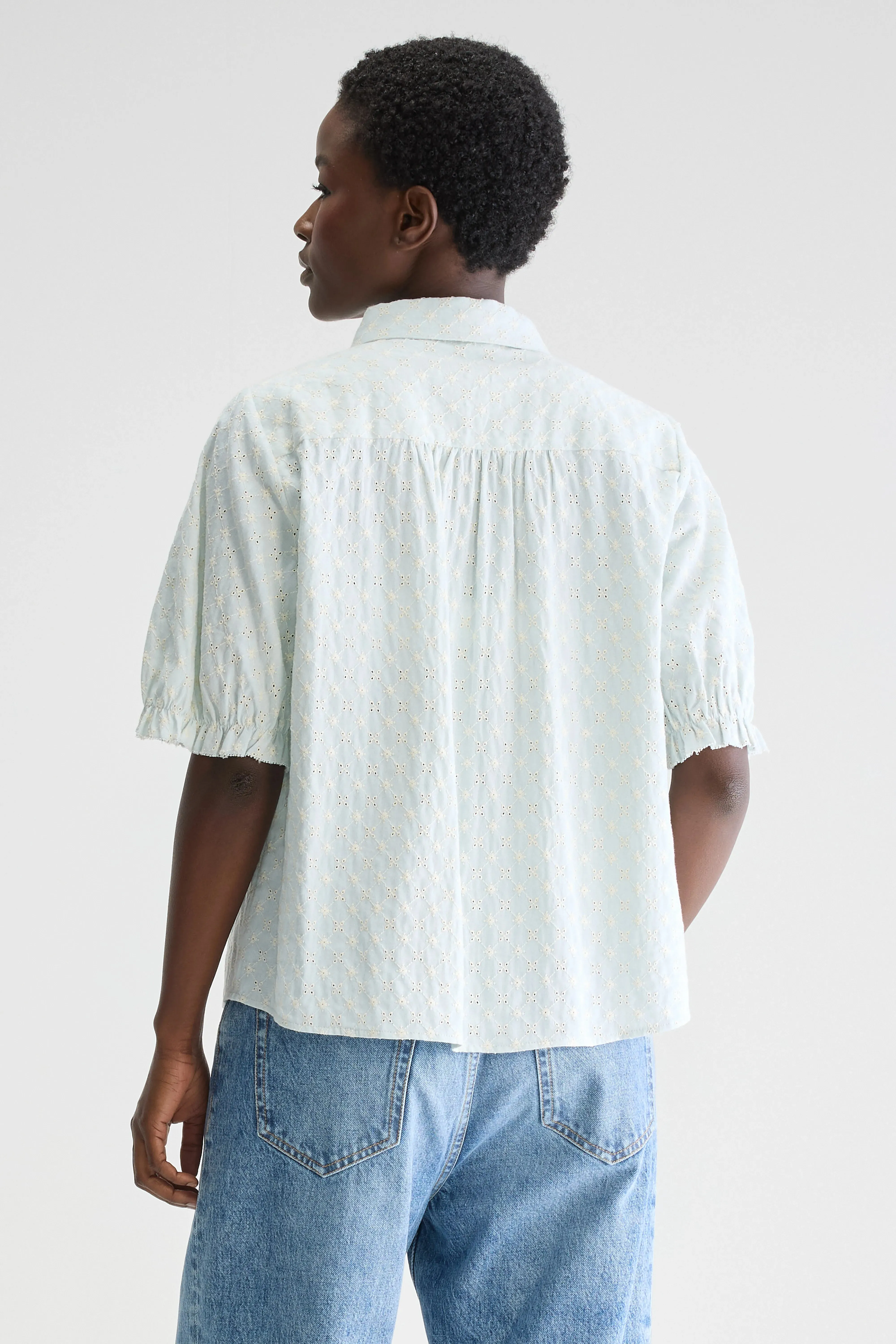 Hosanna short-sleeve blouse (251 / W / STONE BLUE) sold by Bellrose product image thumbnail 4