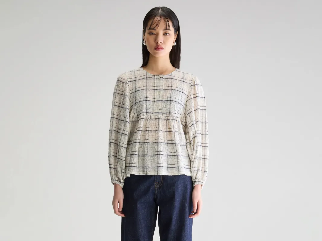 Joao regular blouse (251 / W / CHECK A) sold by Bellrose