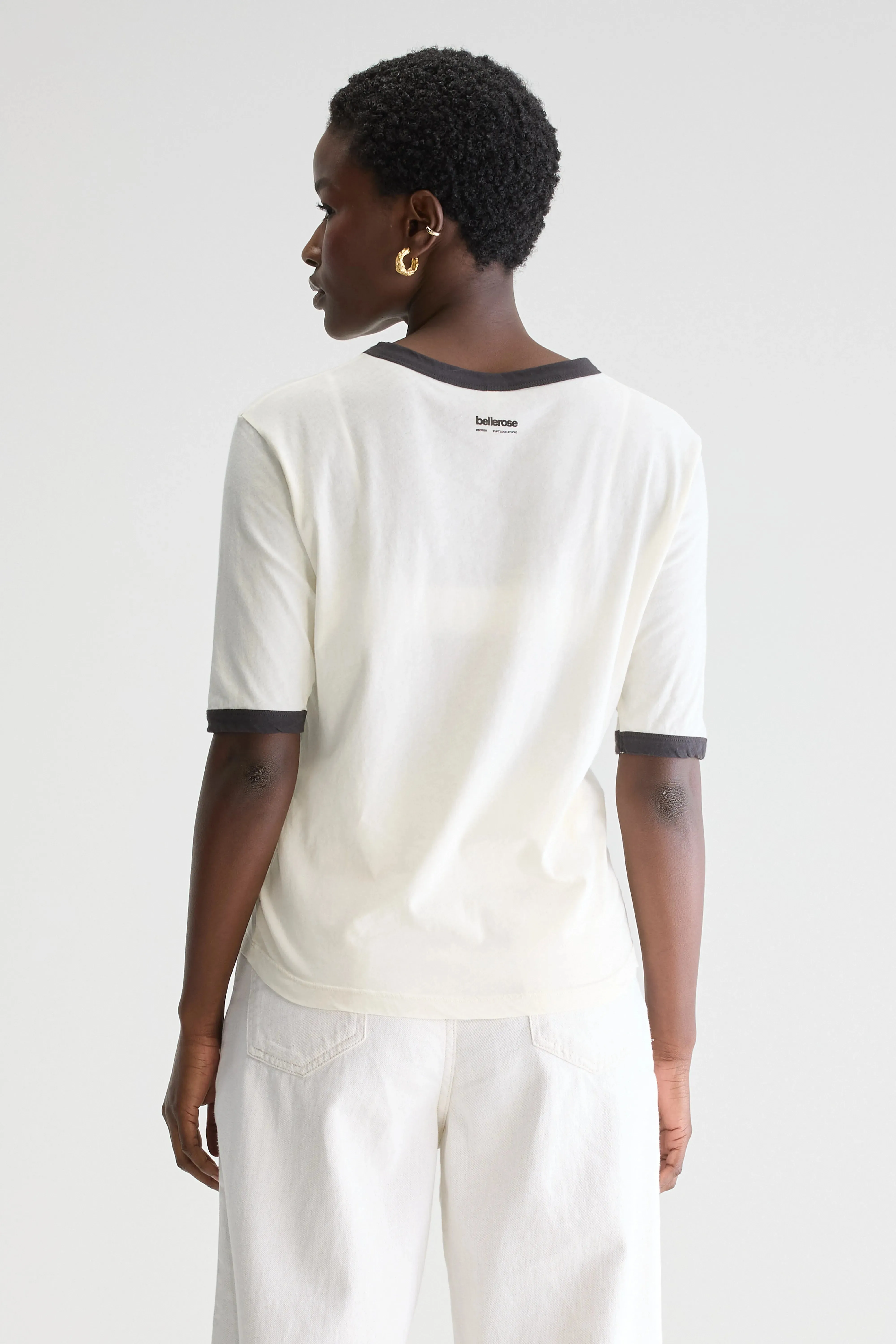 Cosmos slim t-shirt (251 / W / ECRU) sold by Bellrose product image thumbnail 4