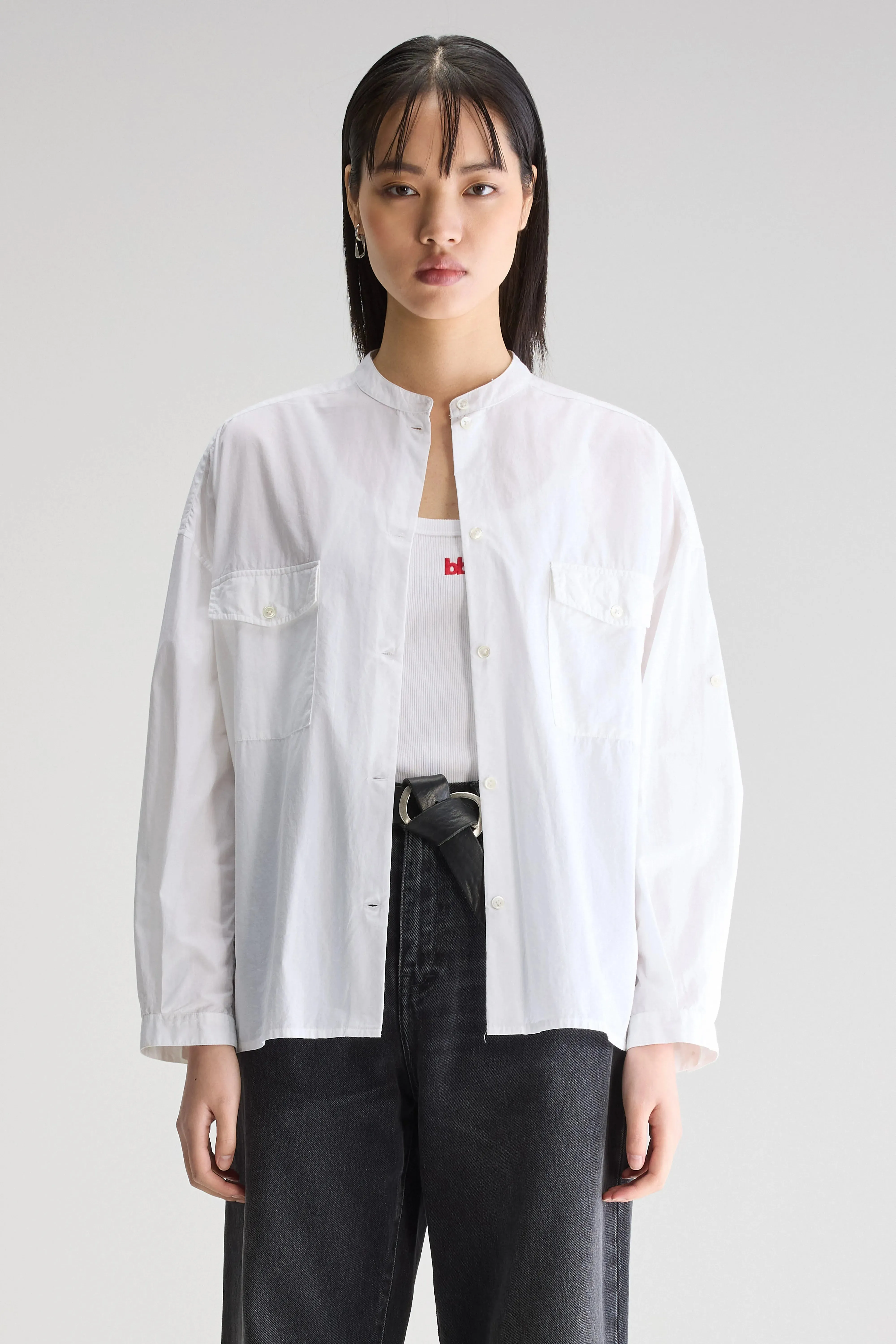 Ketty poplin shirt (251 / W / WHITE) sold by Bellrose product image thumbnail 2