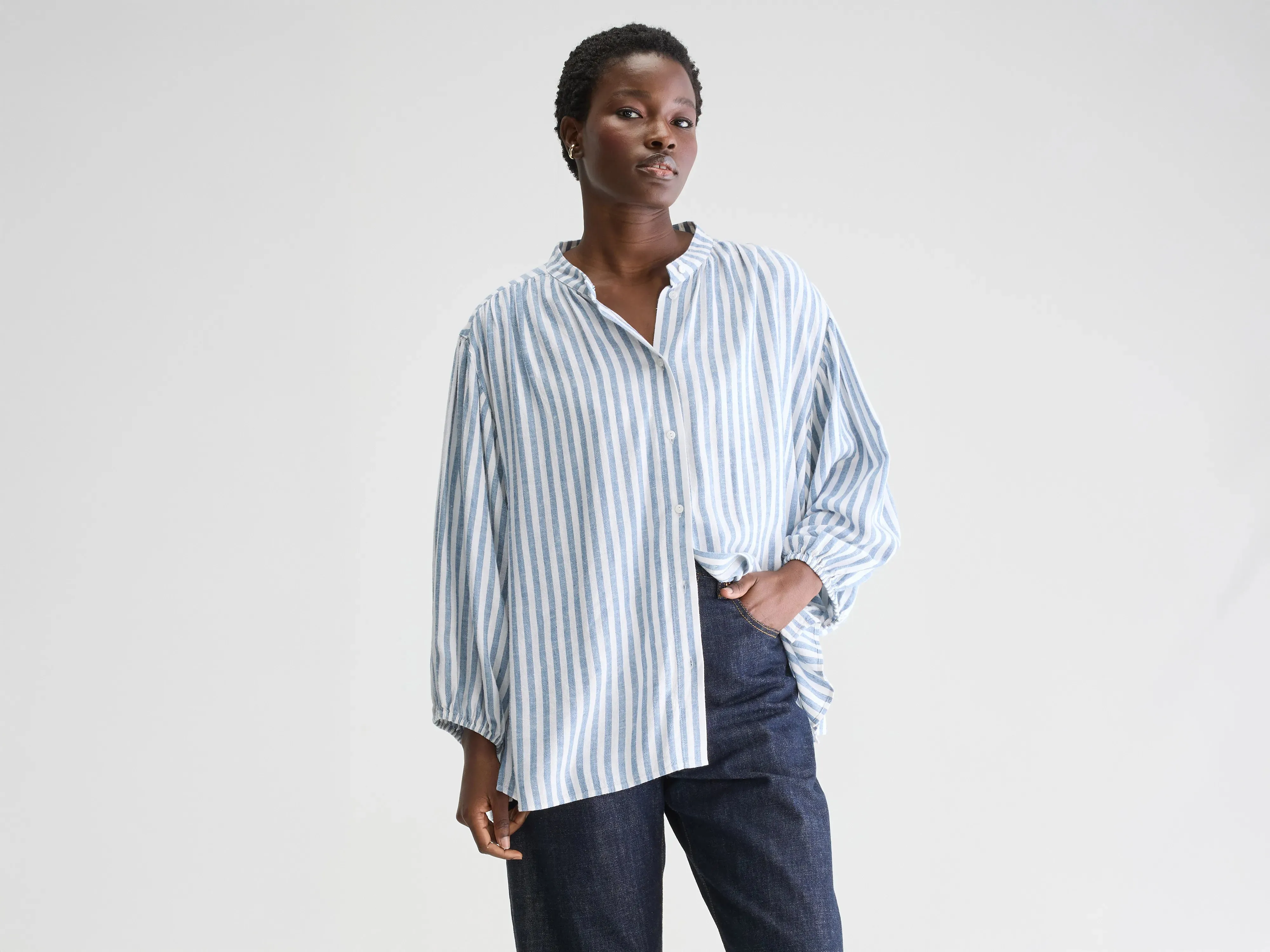 Kylie regular blouse (251 / W / STRIPE A) sold by Bellrose