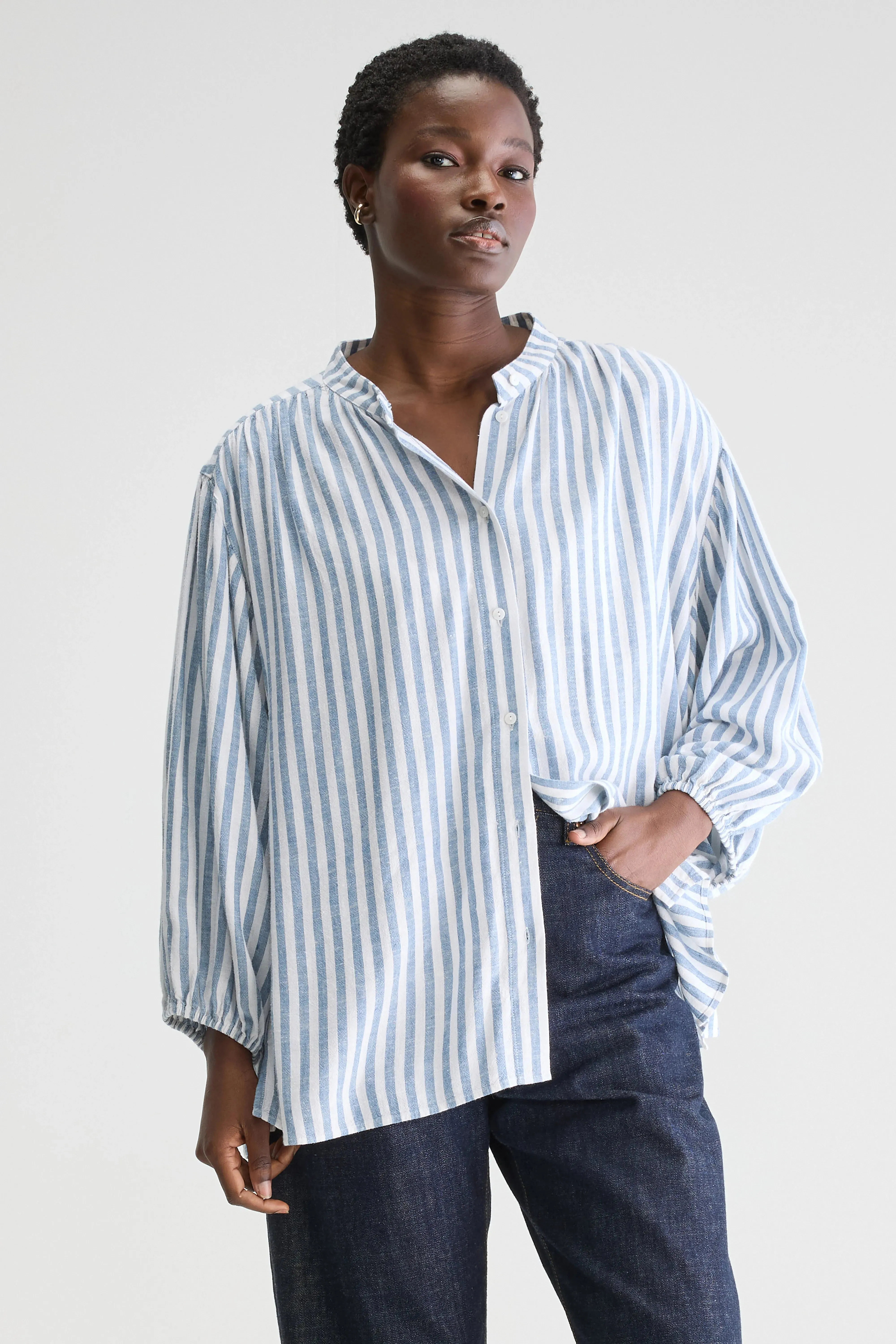 Kylie regular blouse (251 / W / STRIPE A) sold by Bellrose product image thumbnail 2