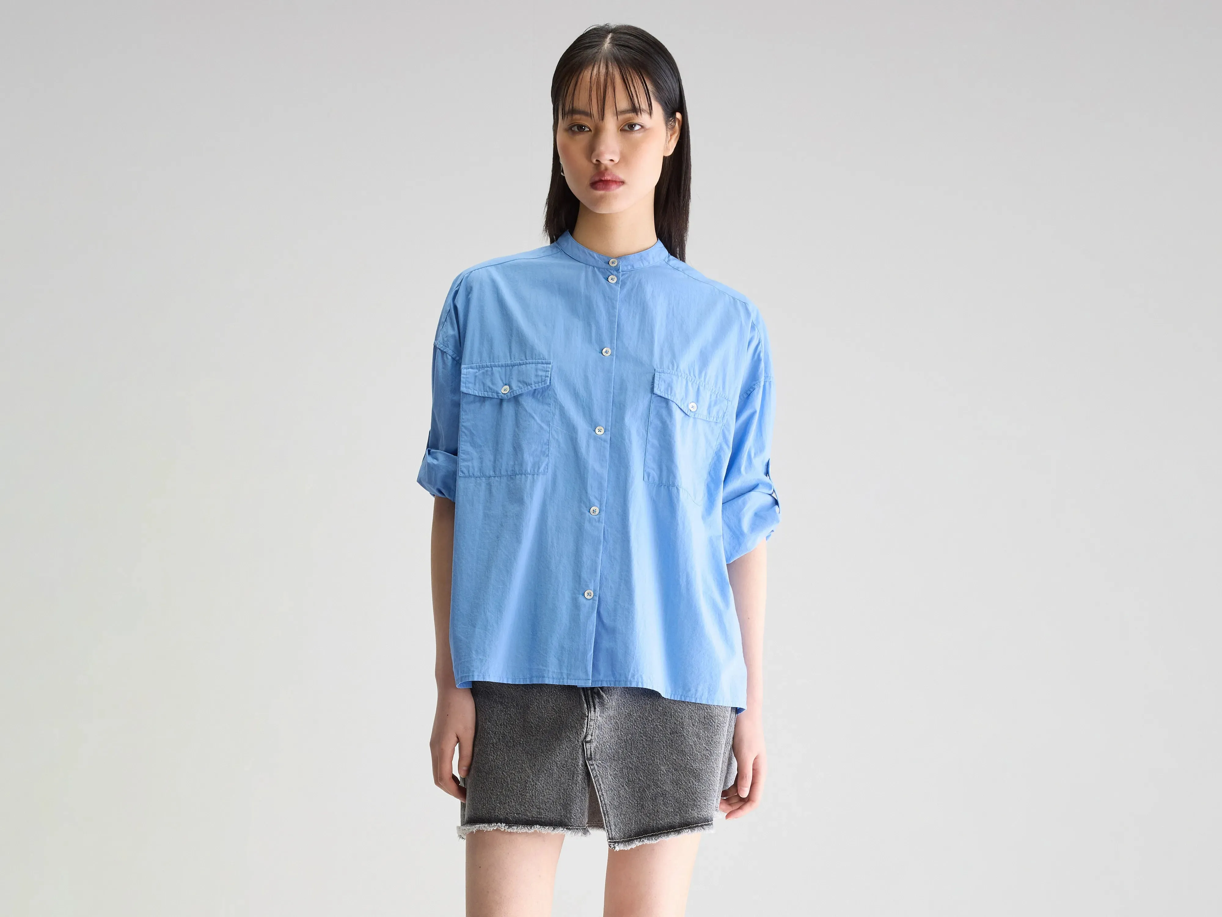 Ketty poplin shirt (251 / W / BLUE SHIRT) sold by Bellrose