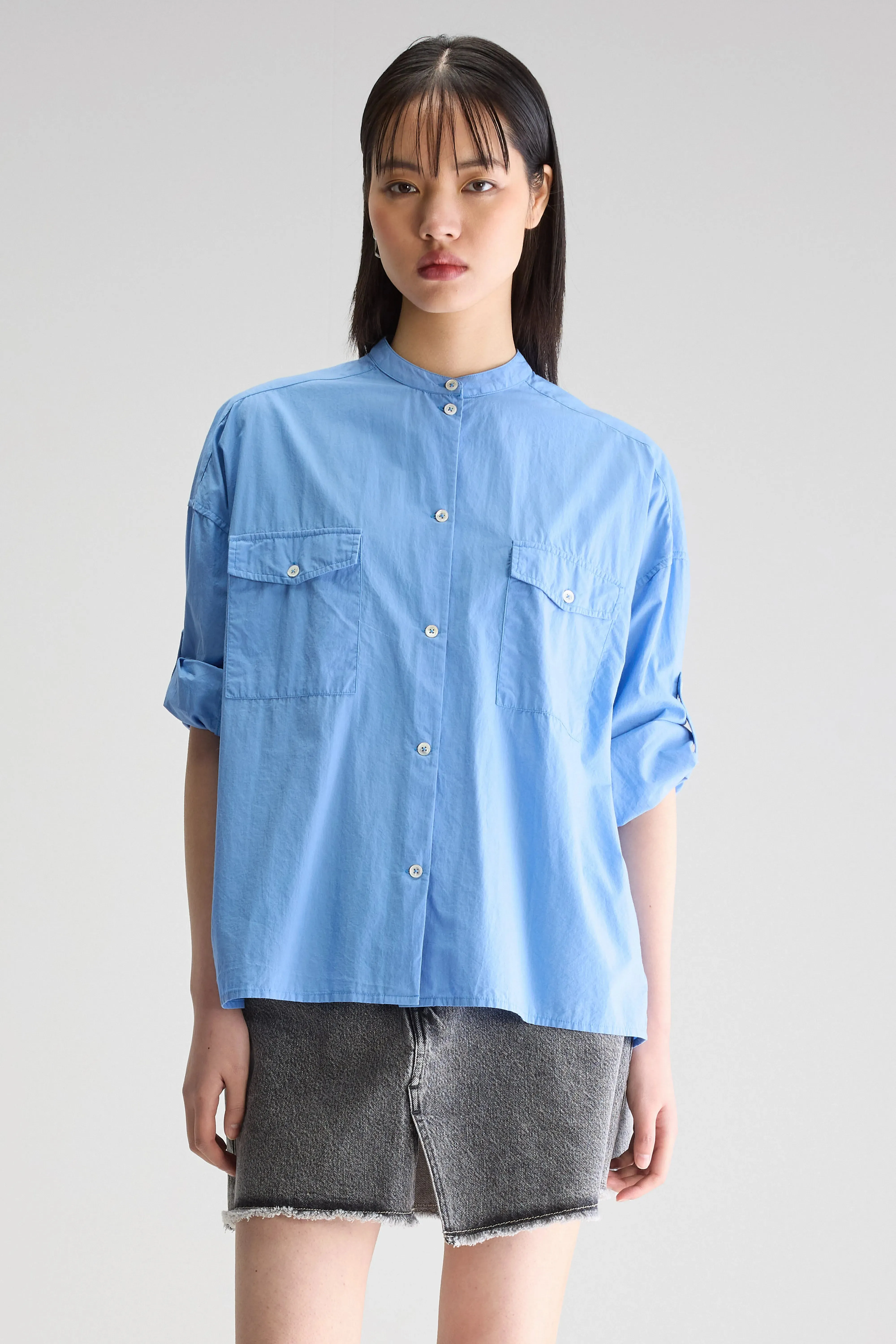 Ketty poplin shirt (251 / W / BLUE SHIRT) sold by Bellrose product image thumbnail 2