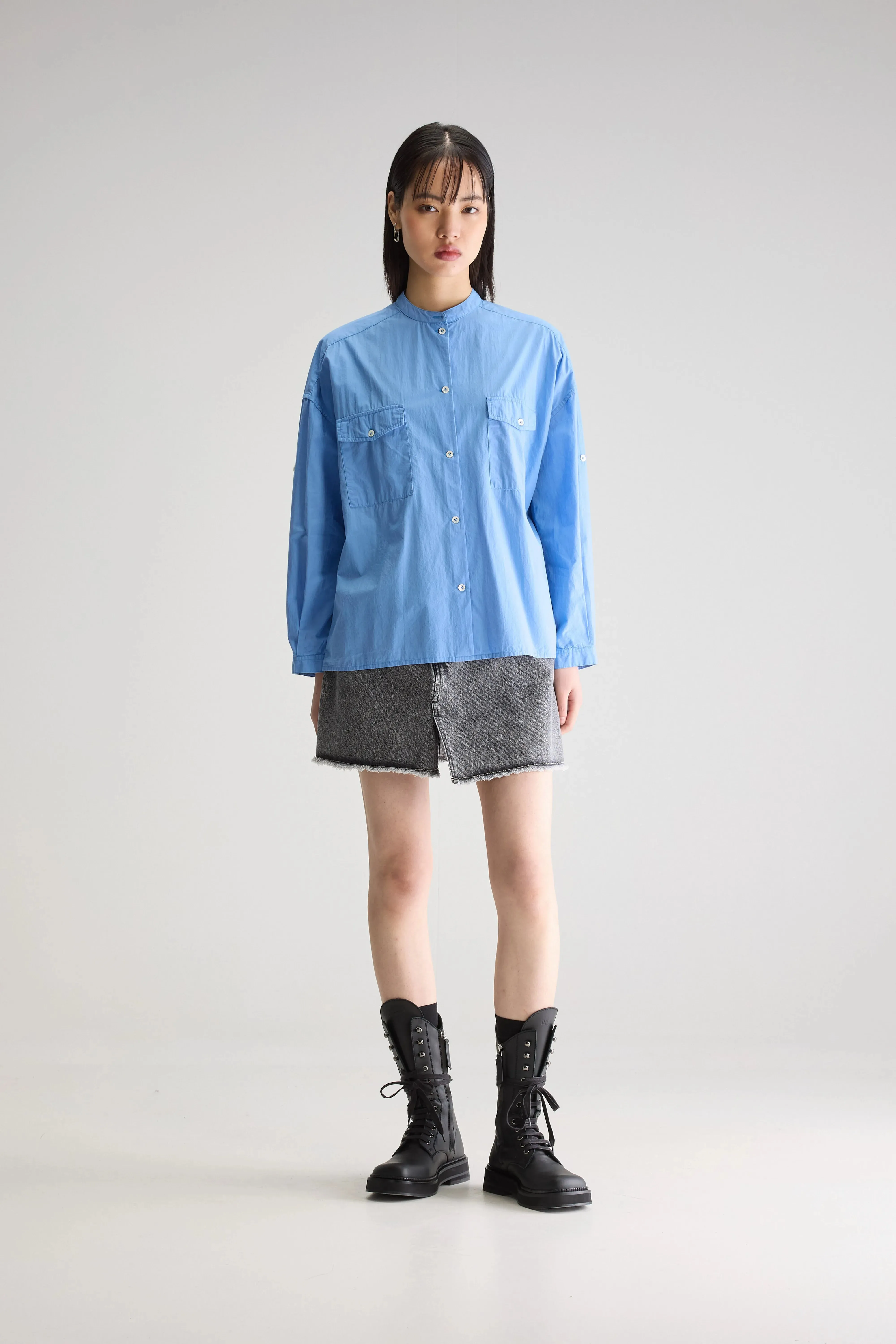 Ketty poplin shirt (251 / W / BLUE SHIRT) sold by Bellrose product image thumbnail 3