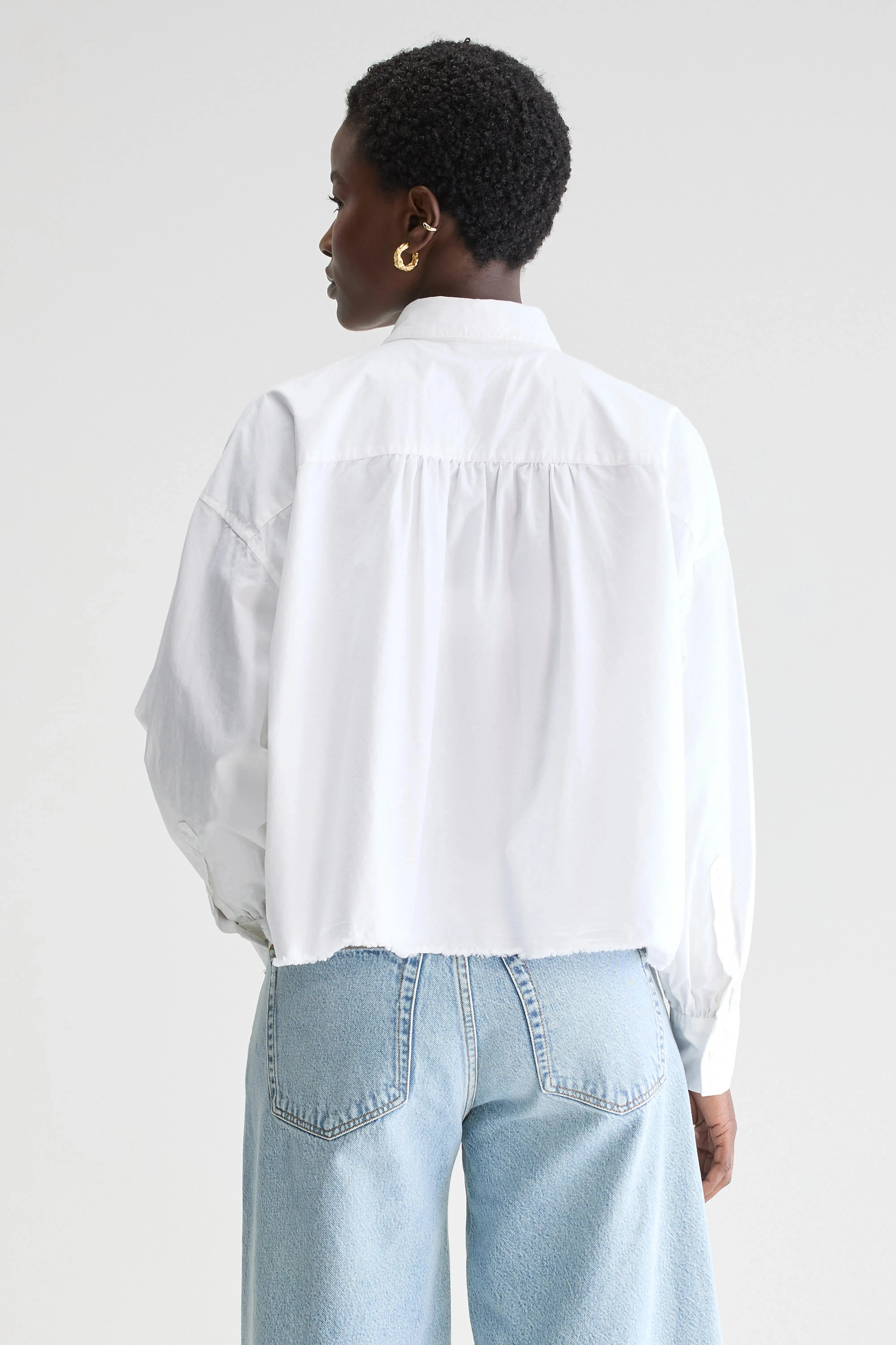 Kraft cropped poplin shirt (251 / W / WHITE) sold by Bellrose product image thumbnail 4