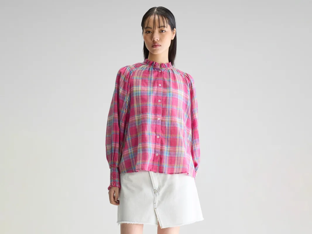 Cassis regular blouse (251 / W / CHECK A) made by Bellerose