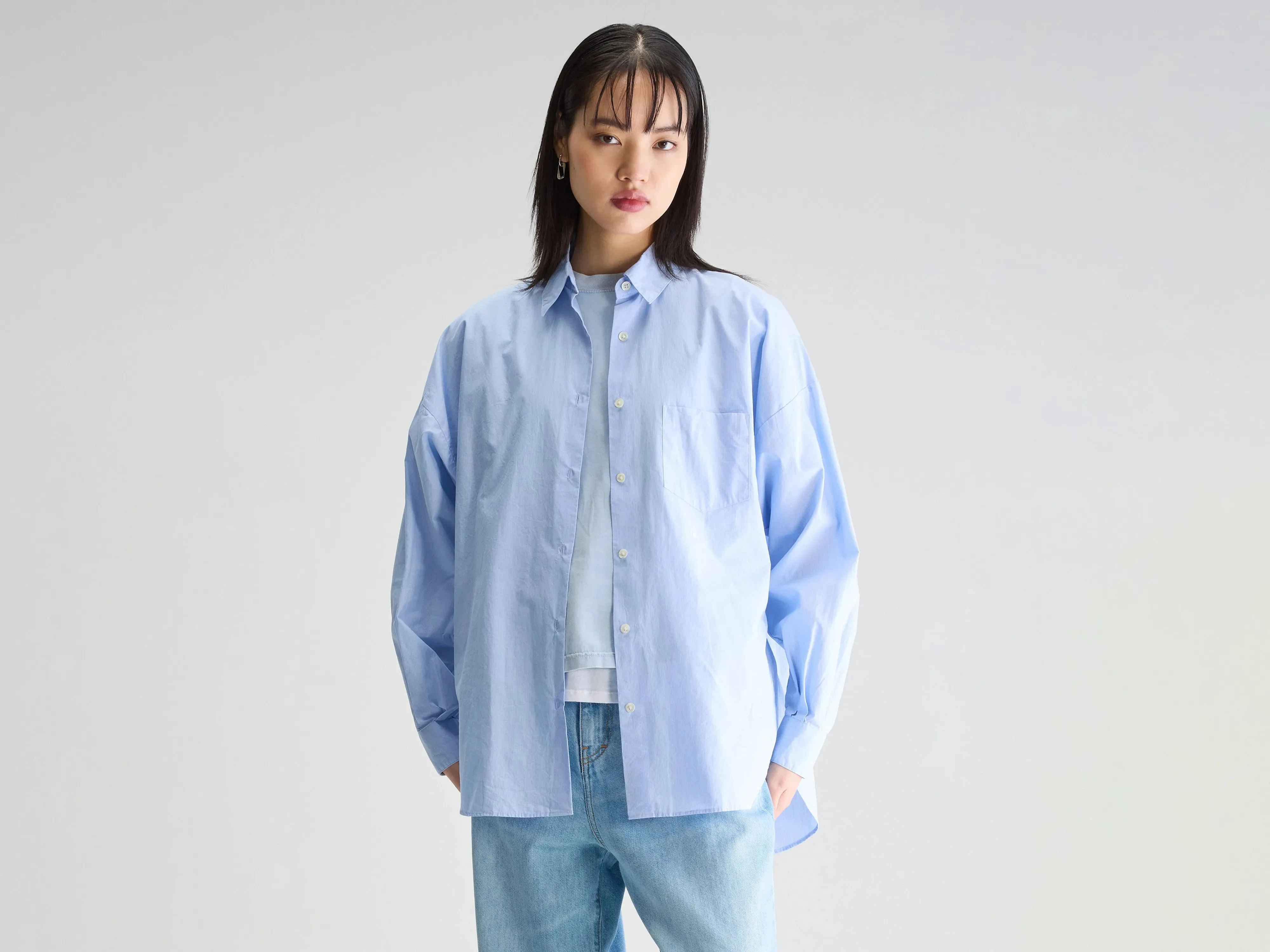 Giorgia poplin shirt (251 / W / STRIPE B) sold by Bellrose