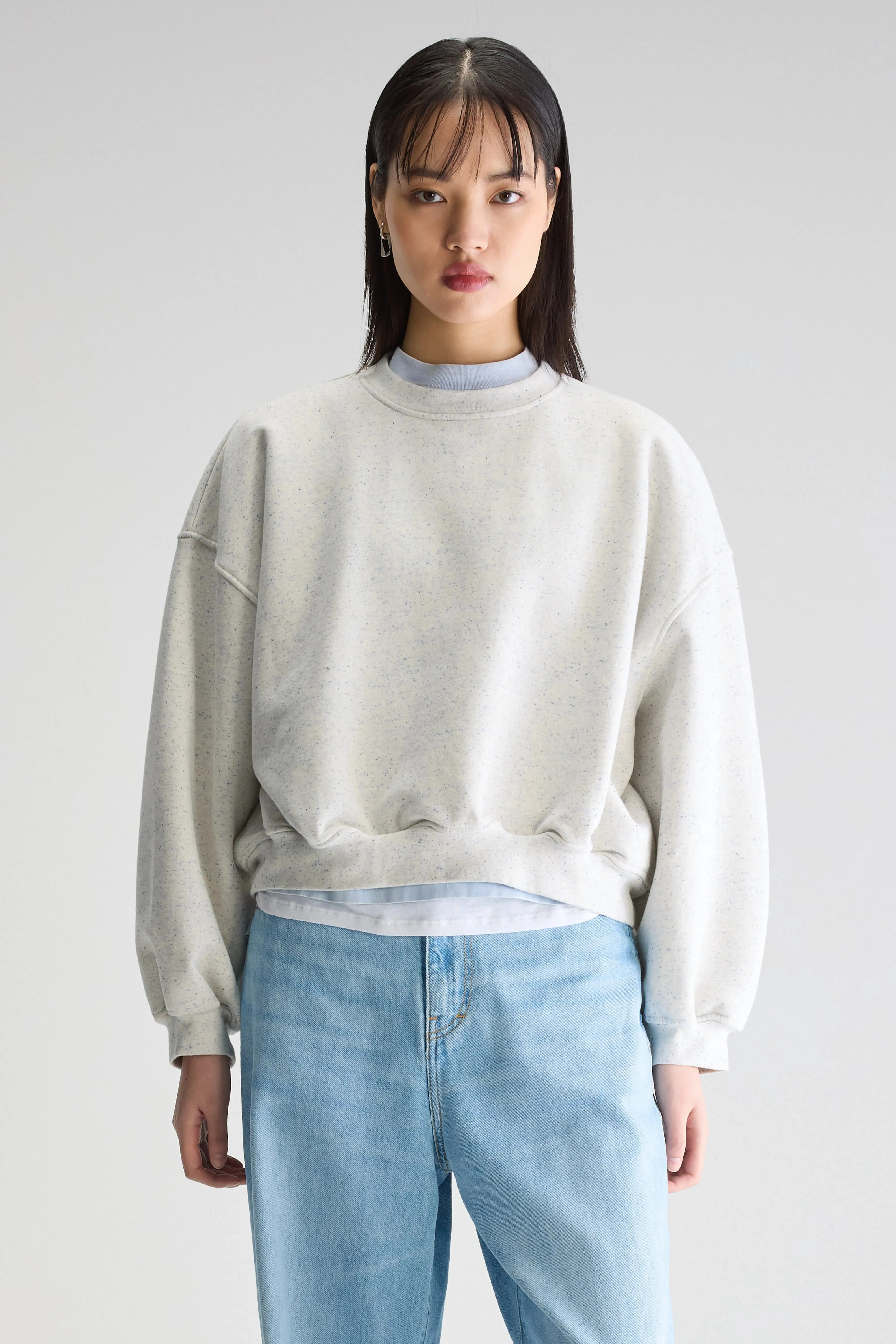 Fancy cropped crewneck sweatshirt (251 / W / COMBO A) sold by Bellrose product image thumbnail 2