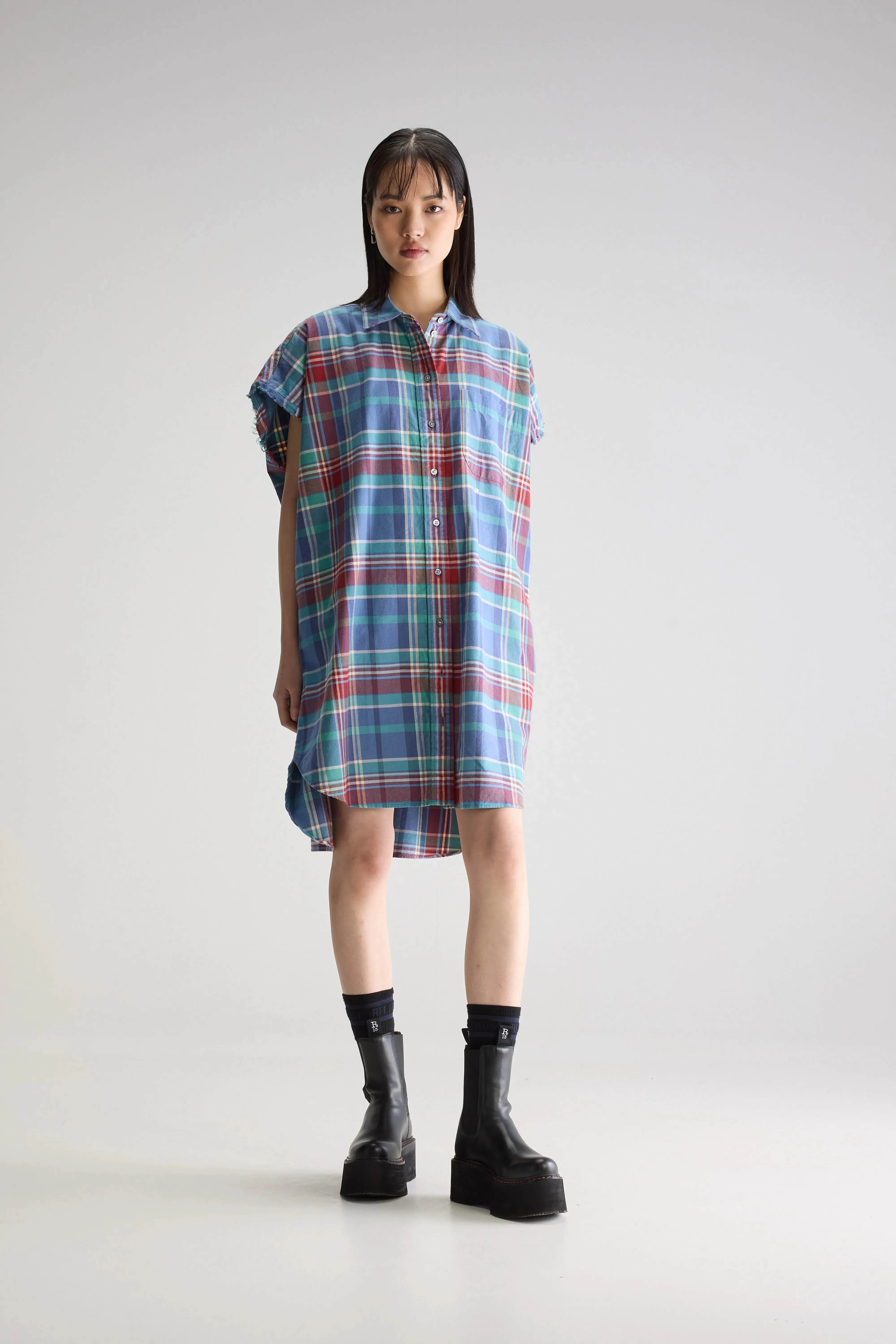 Gianna sleeveless shirt dress (251 / W / CHECK A) sold by Bellrose product image thumbnail 2