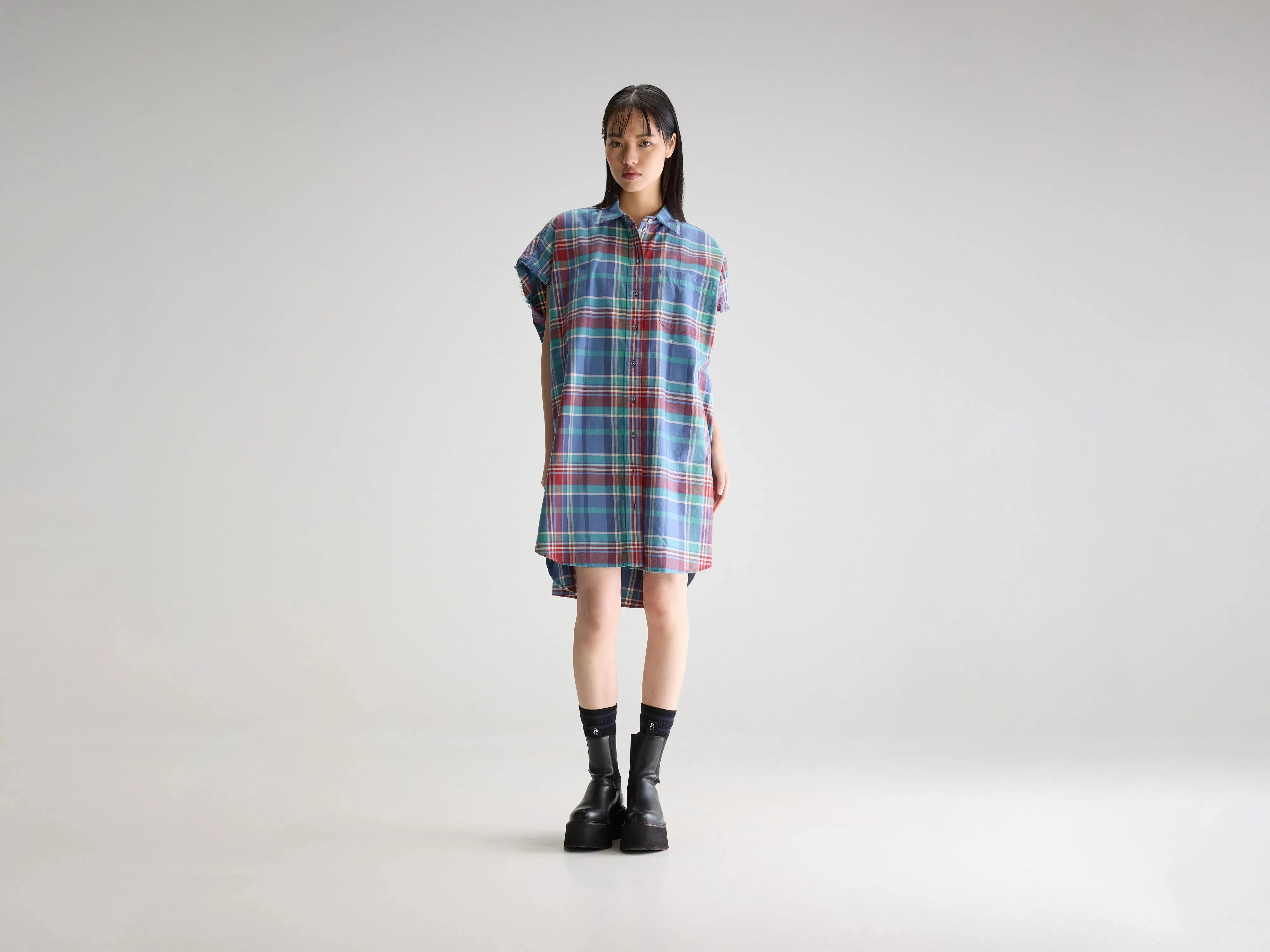 Gianna sleeveless shirt dress (251 / W / CHECK A) sold by Bellrose