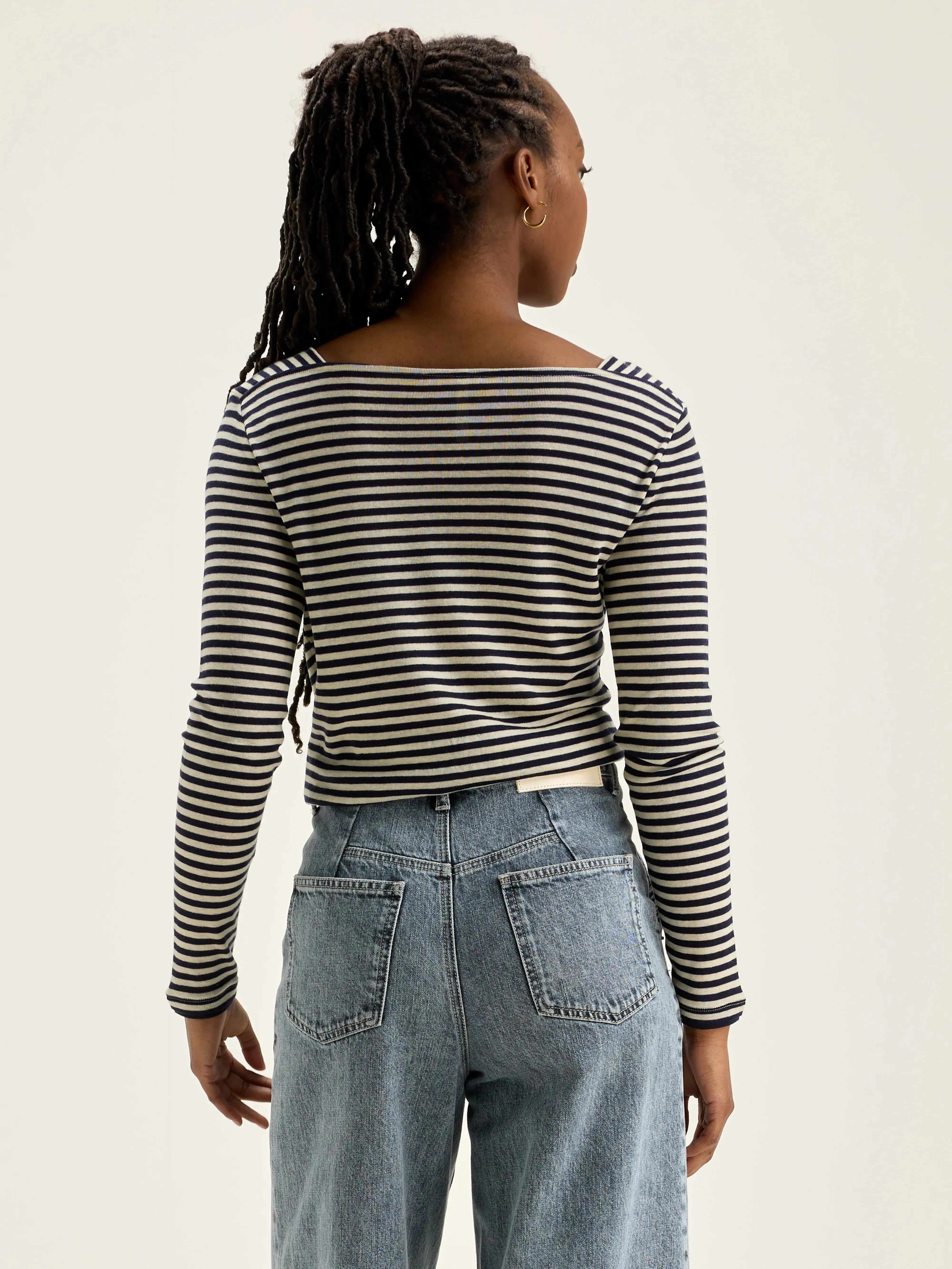 Veras slim t-shirt (242 / W / STRIPE B) sold by Bellrose product image thumbnail 4