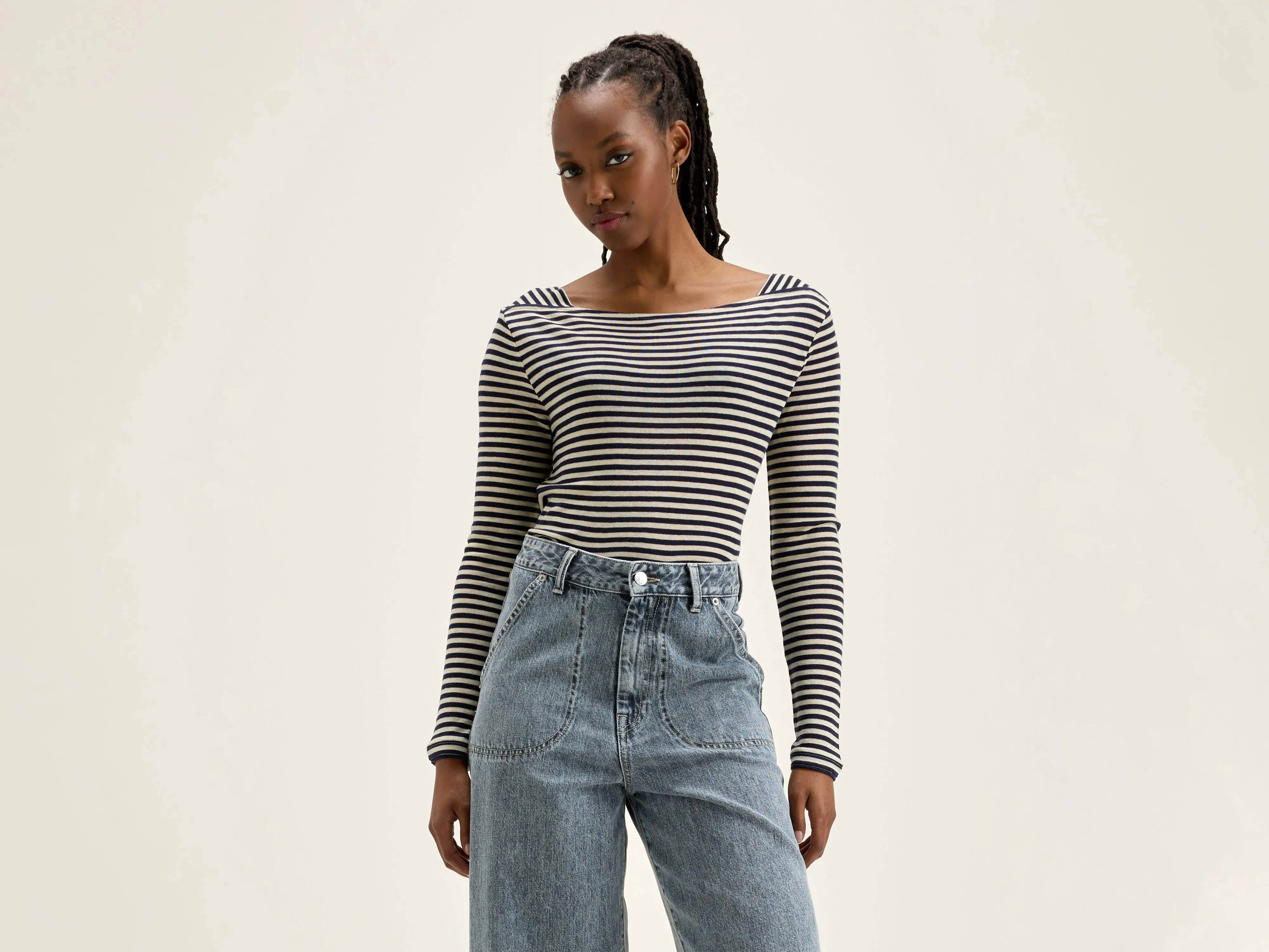 Veras slim t-shirt (242 / W / STRIPE B) sold by Bellrose