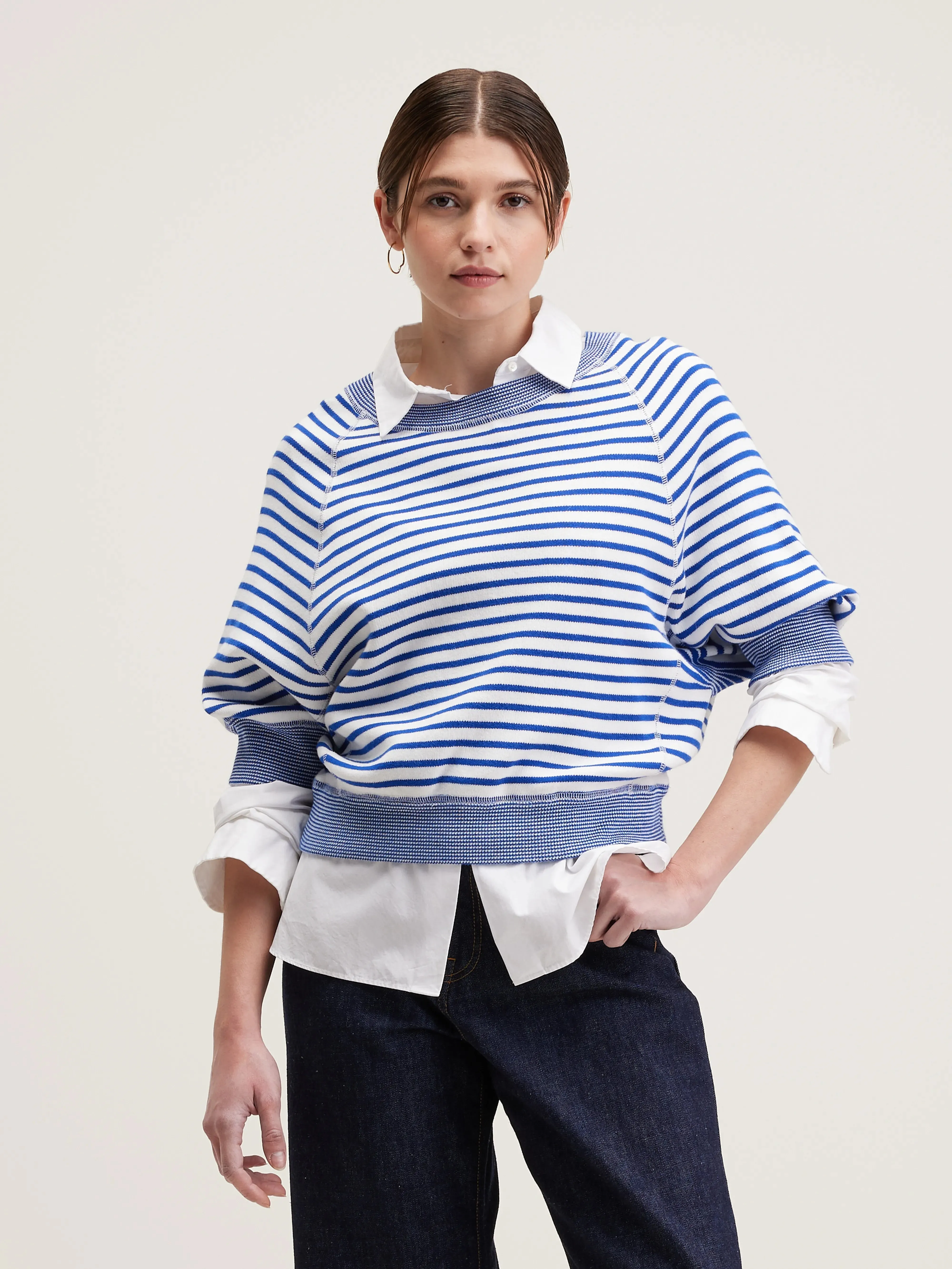 Anglet crew-neck sweater (242 / W / STRIPE A) sold by Bellrose product image thumbnail 2