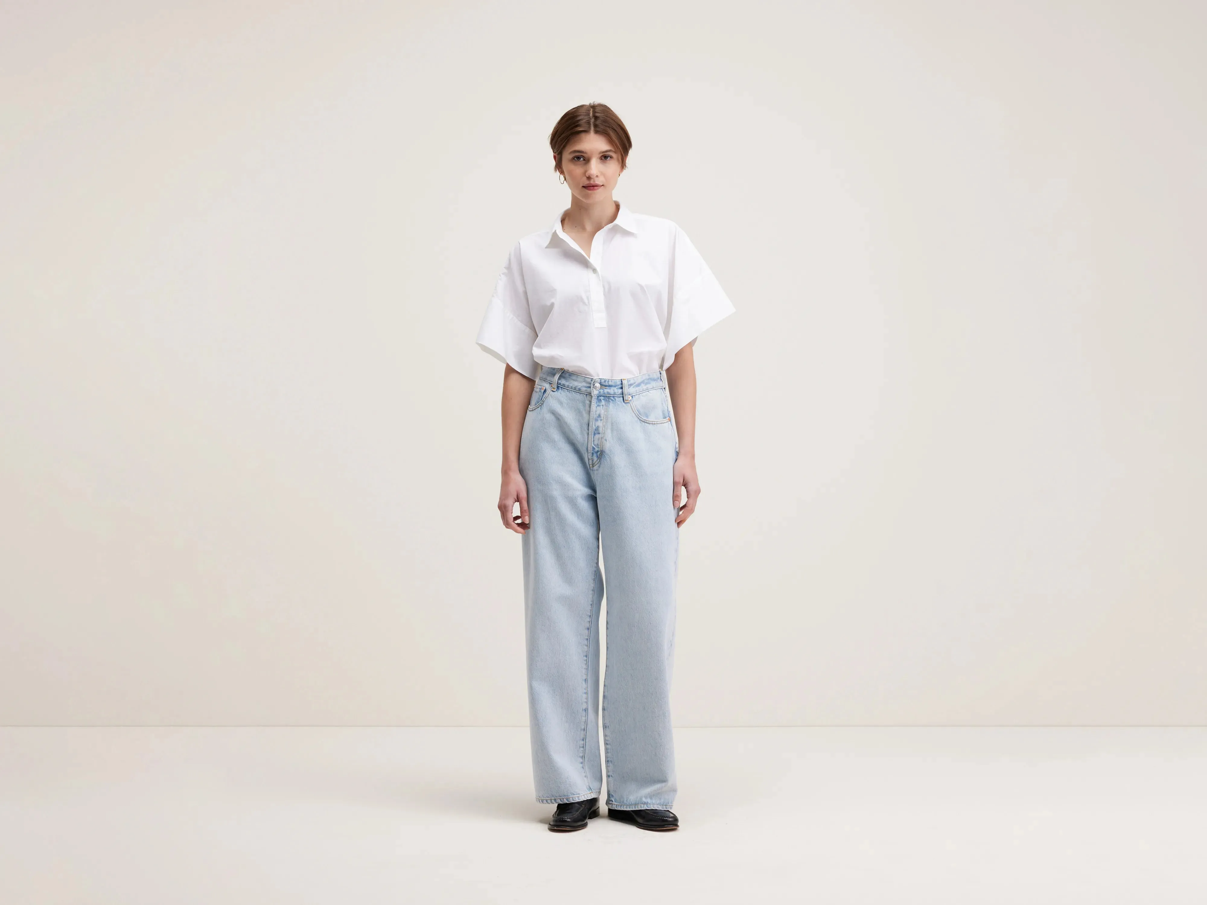 Denim N. 66 wide jeans (242 / W / USED LT BLUE) sold by Bellrose