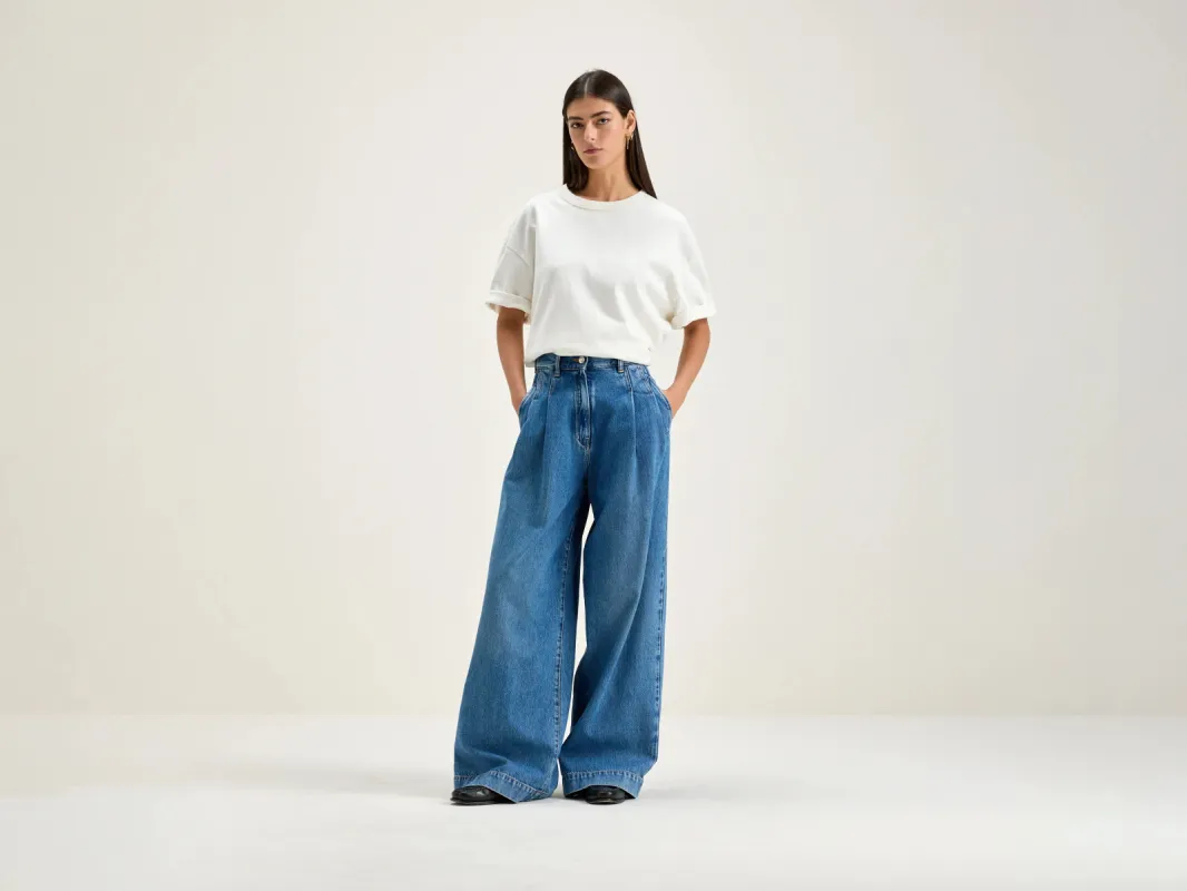 Denim N. 74 super-wide jeans (242 / W / USED BLUE) sold by Bellrose