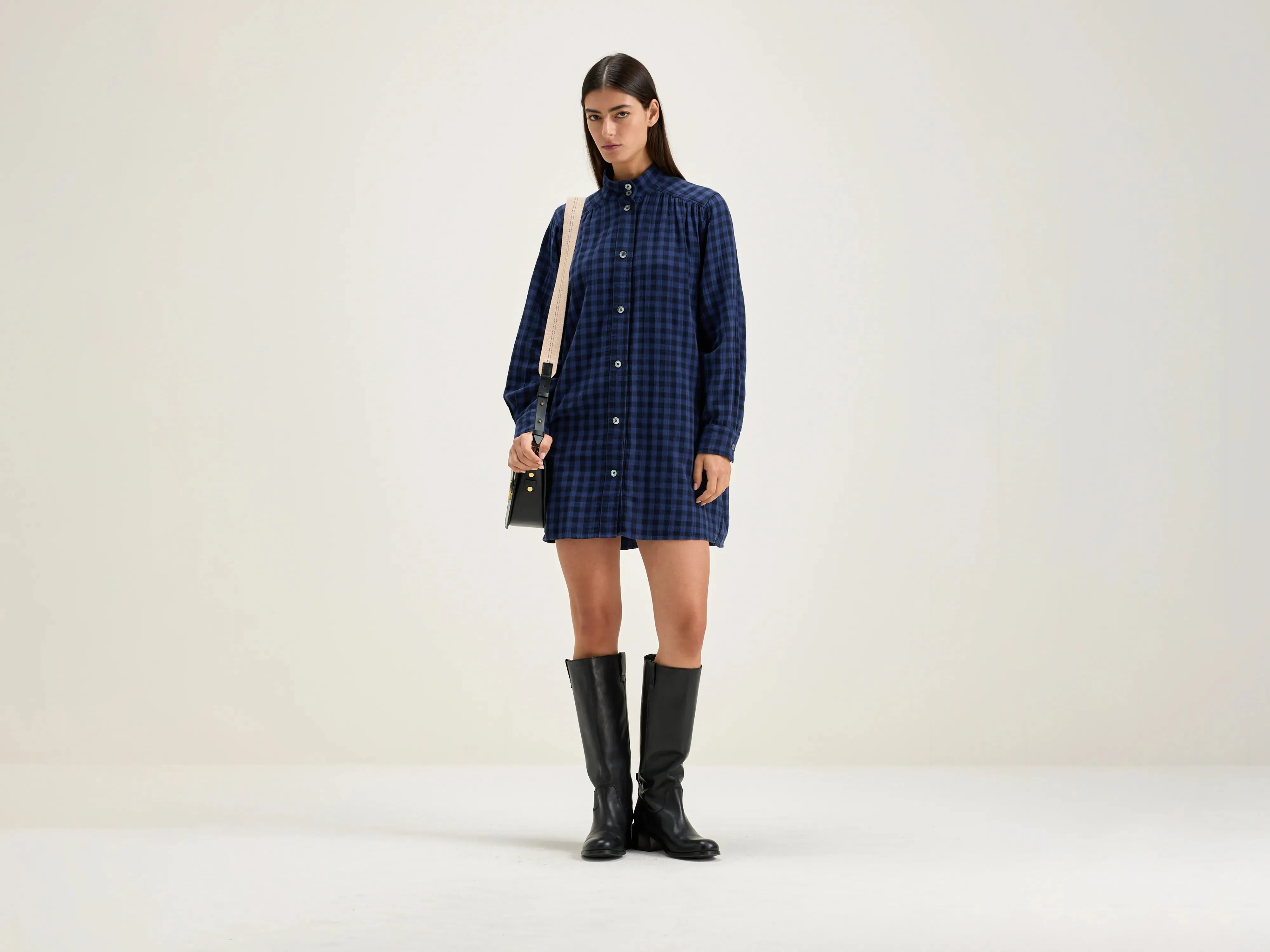 Pelly mini dress (242 / W / CHECK A) sold by Bellrose