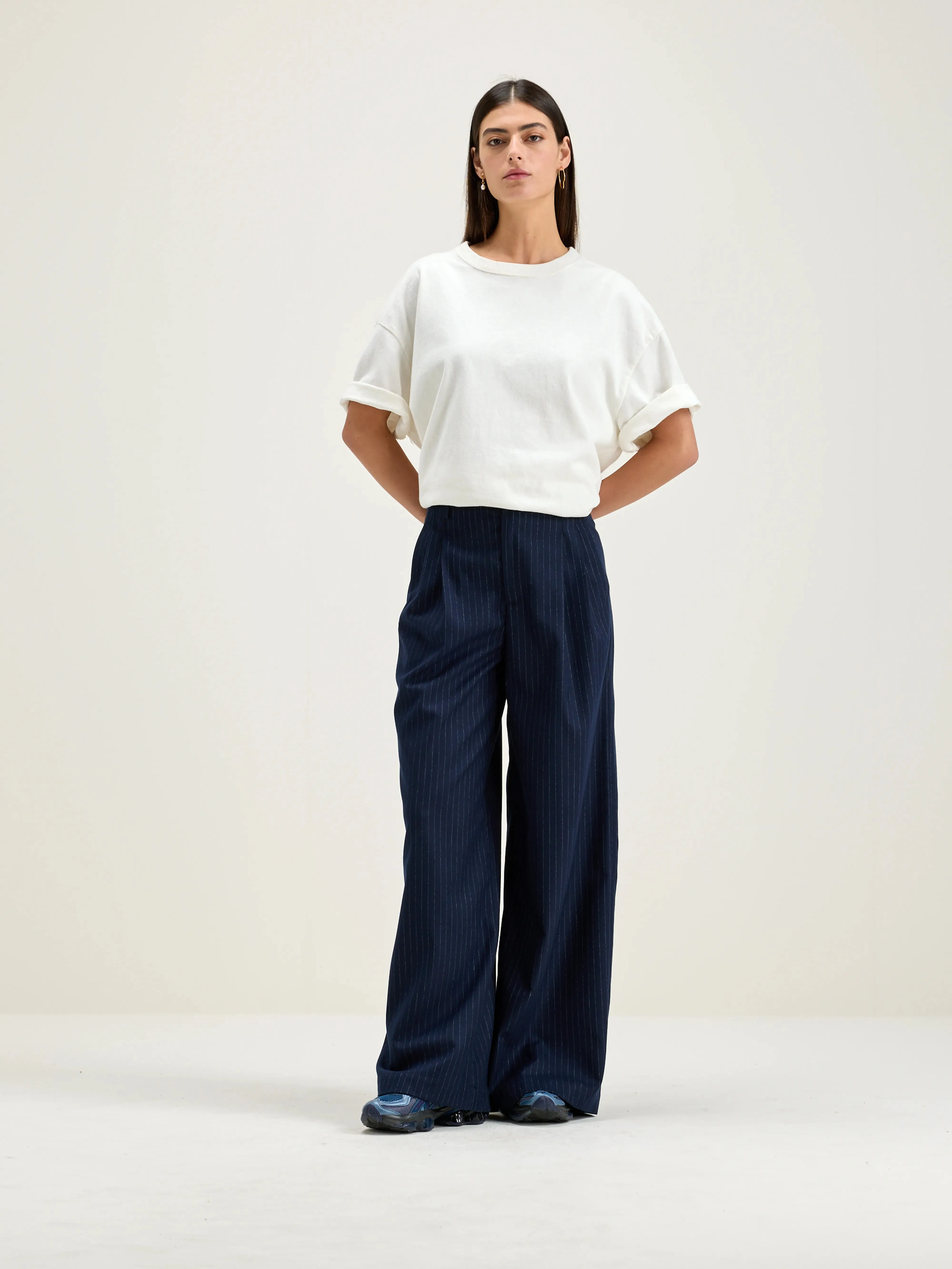 Volkert wide tailored trousers (242 / W / STRIPE A) sold by Bellrose product image thumbnail 2