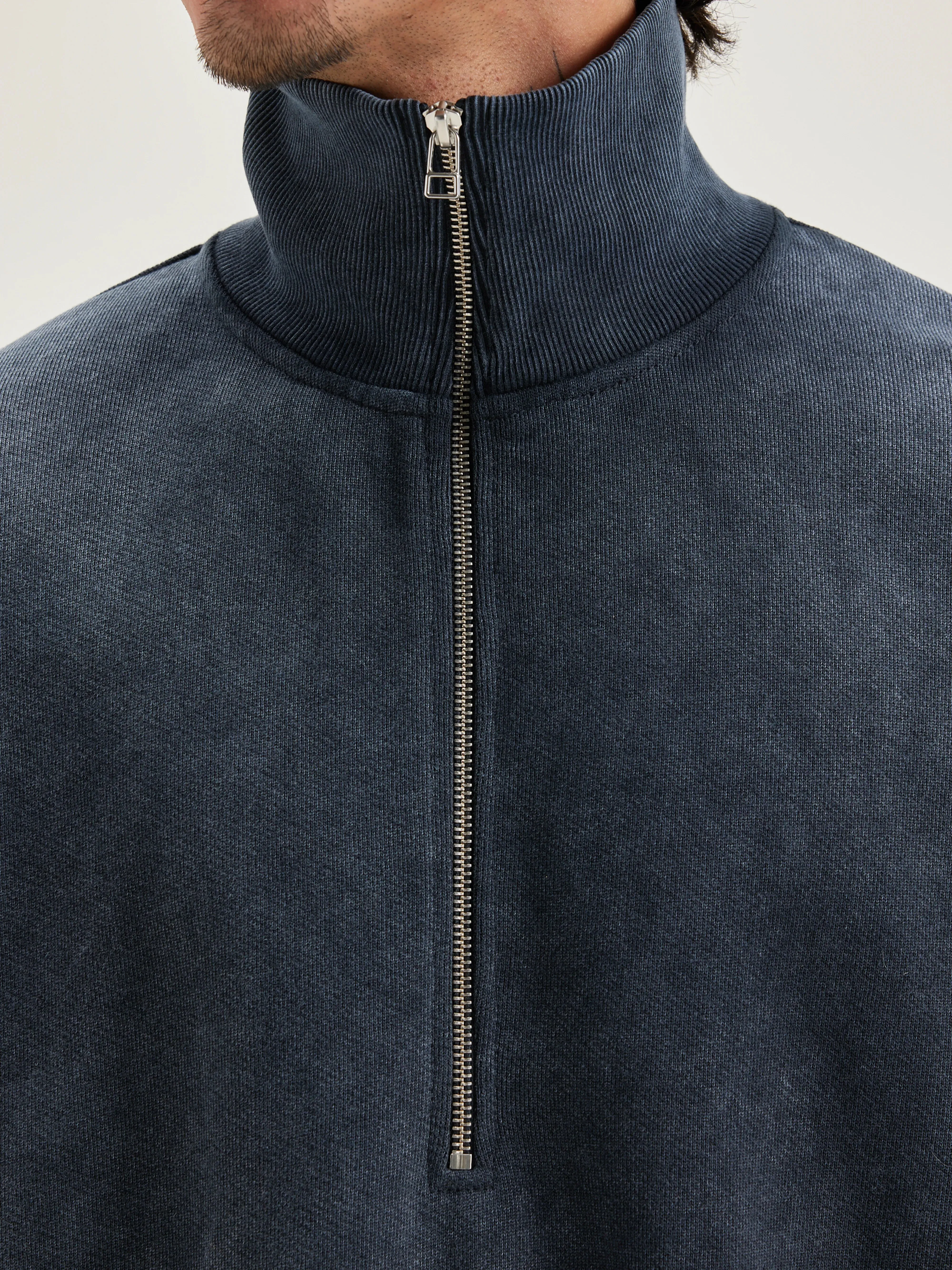 Fabro zipped-collar sweatshirt (242 / M / BLACK BLUE) sold by Bellrose product image thumbnail 5