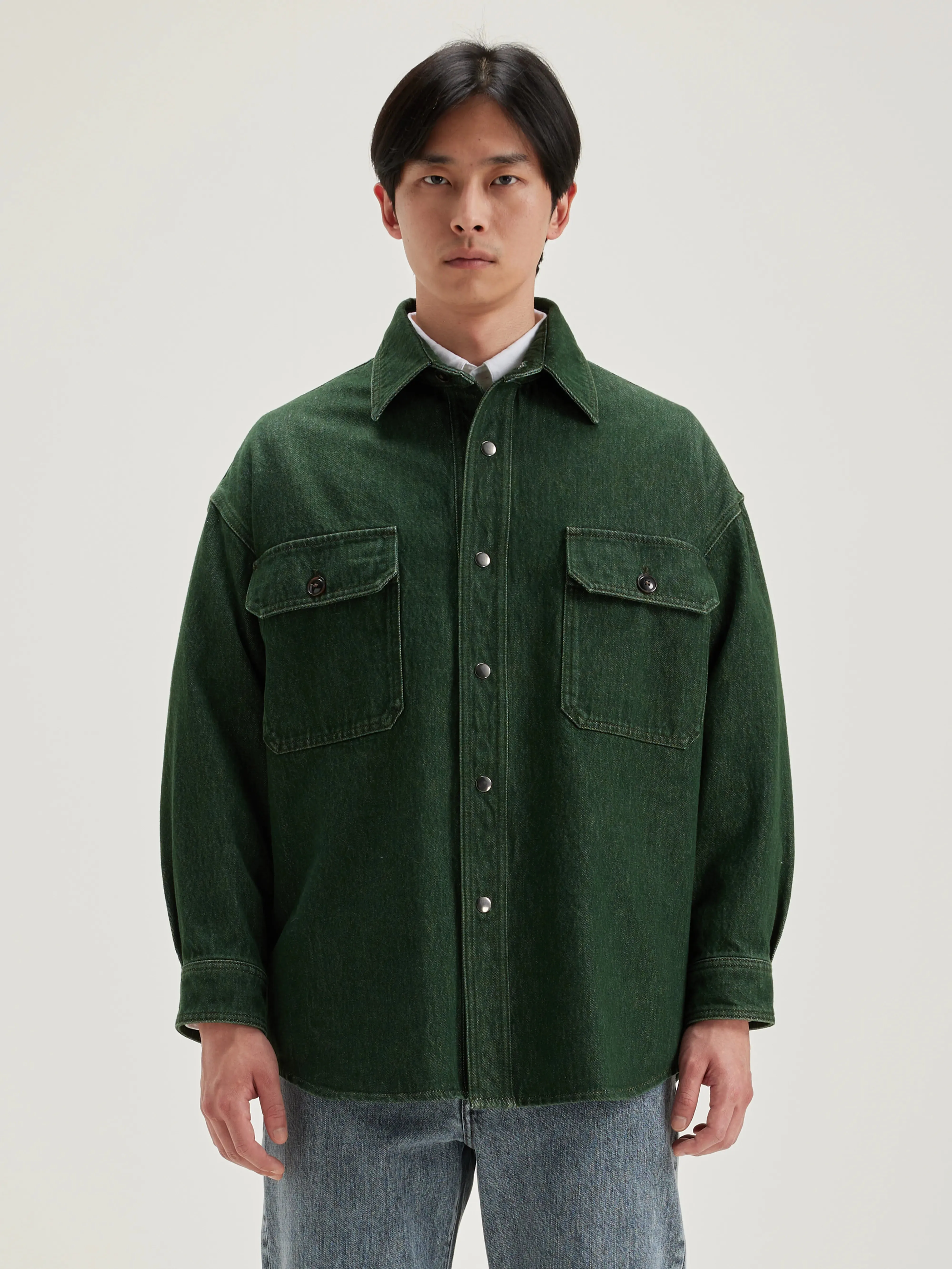 Grown denim overshirt (242 / M / GREEN STONE) sold by Bellrose product image thumbnail 3