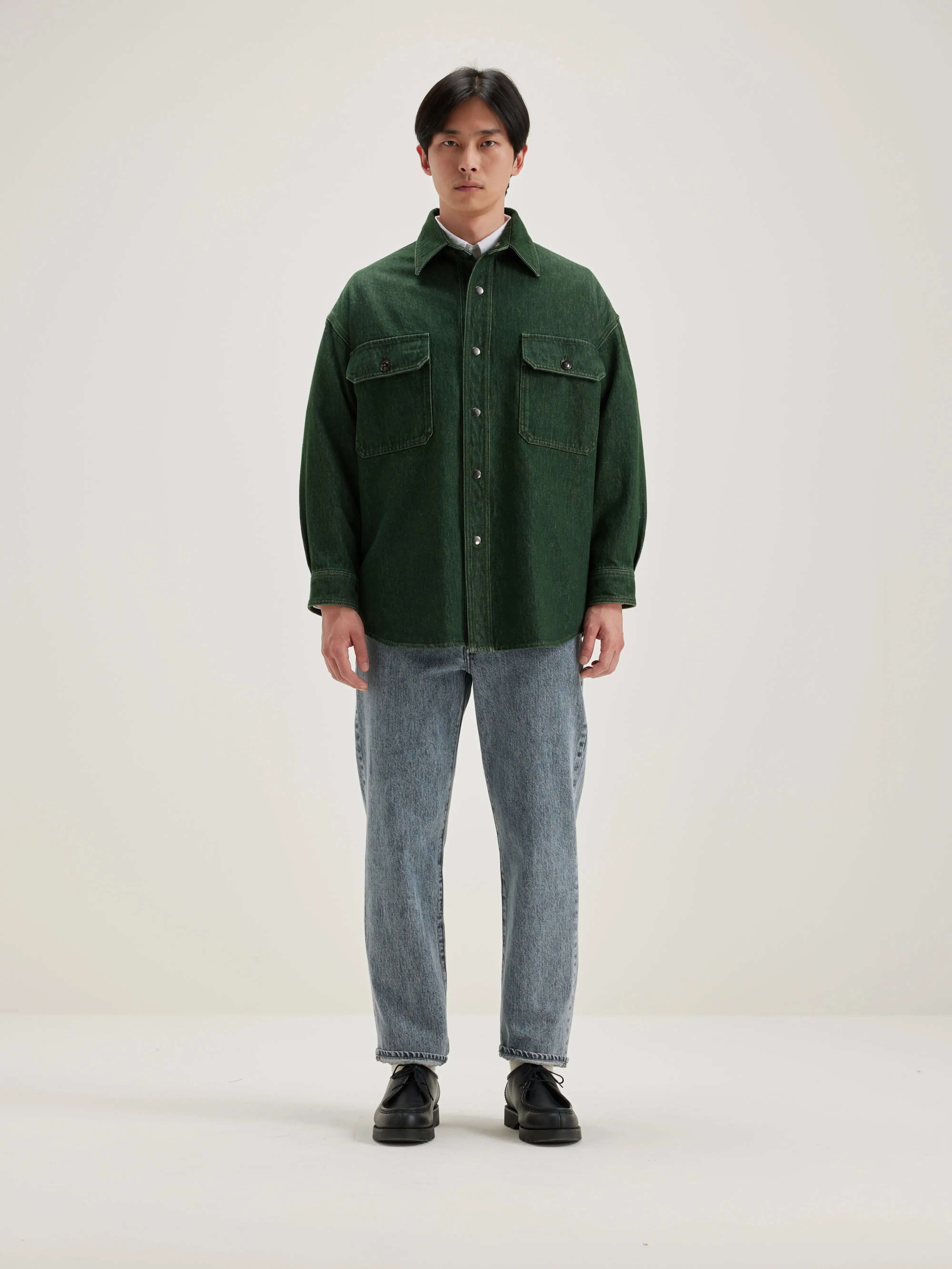 Grown denim overshirt (242 / M / GREEN STONE) sold by Bellrose product image thumbnail 2