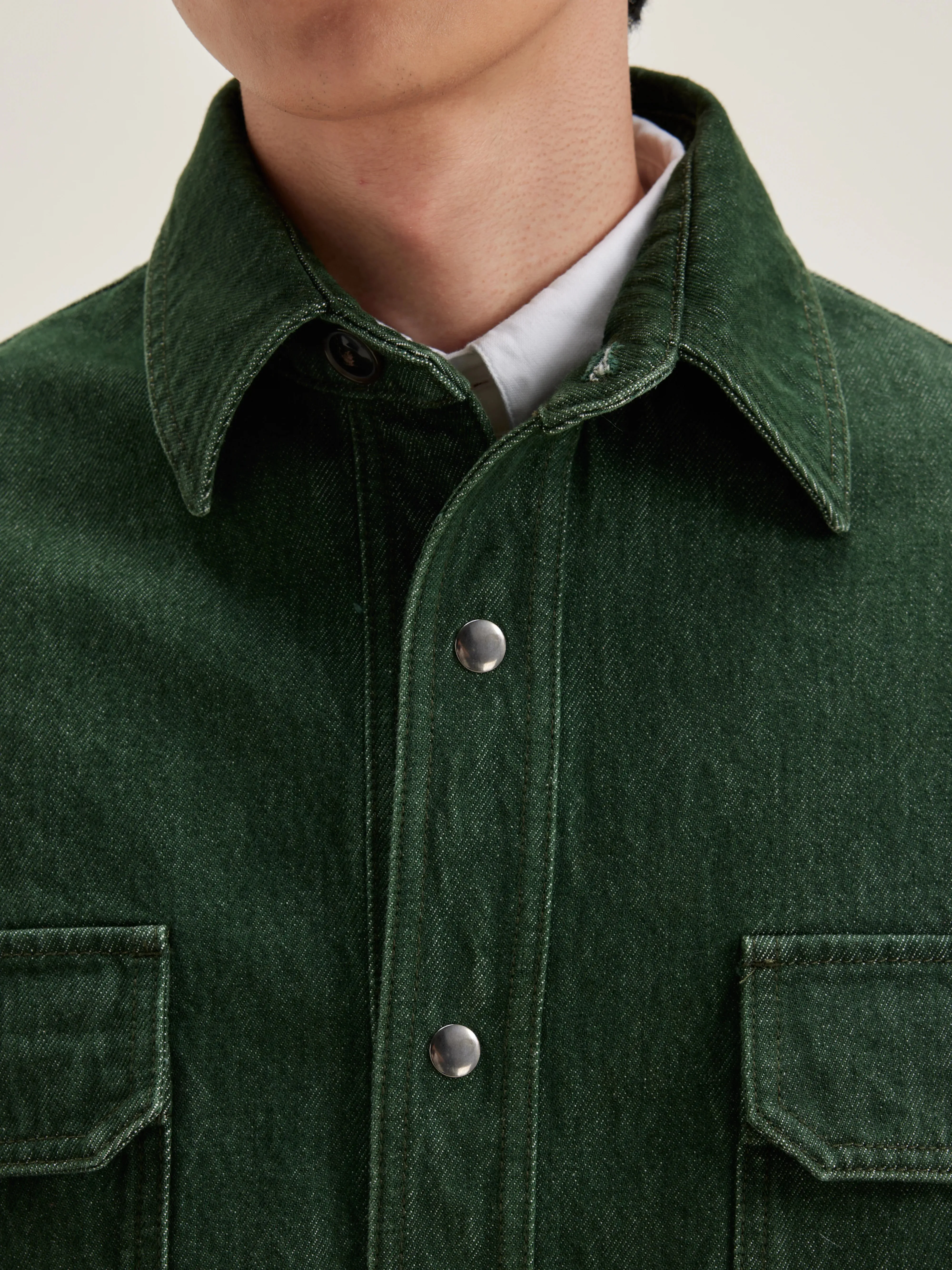 Grown denim overshirt (242 / M / GREEN STONE) sold by Bellrose product image thumbnail 5