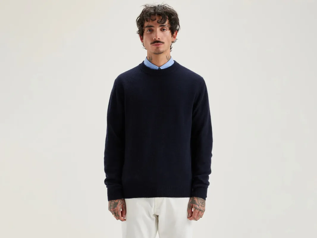 Donoon crew-neck sweater (242 / M / NAVY) sold by Bellrose
