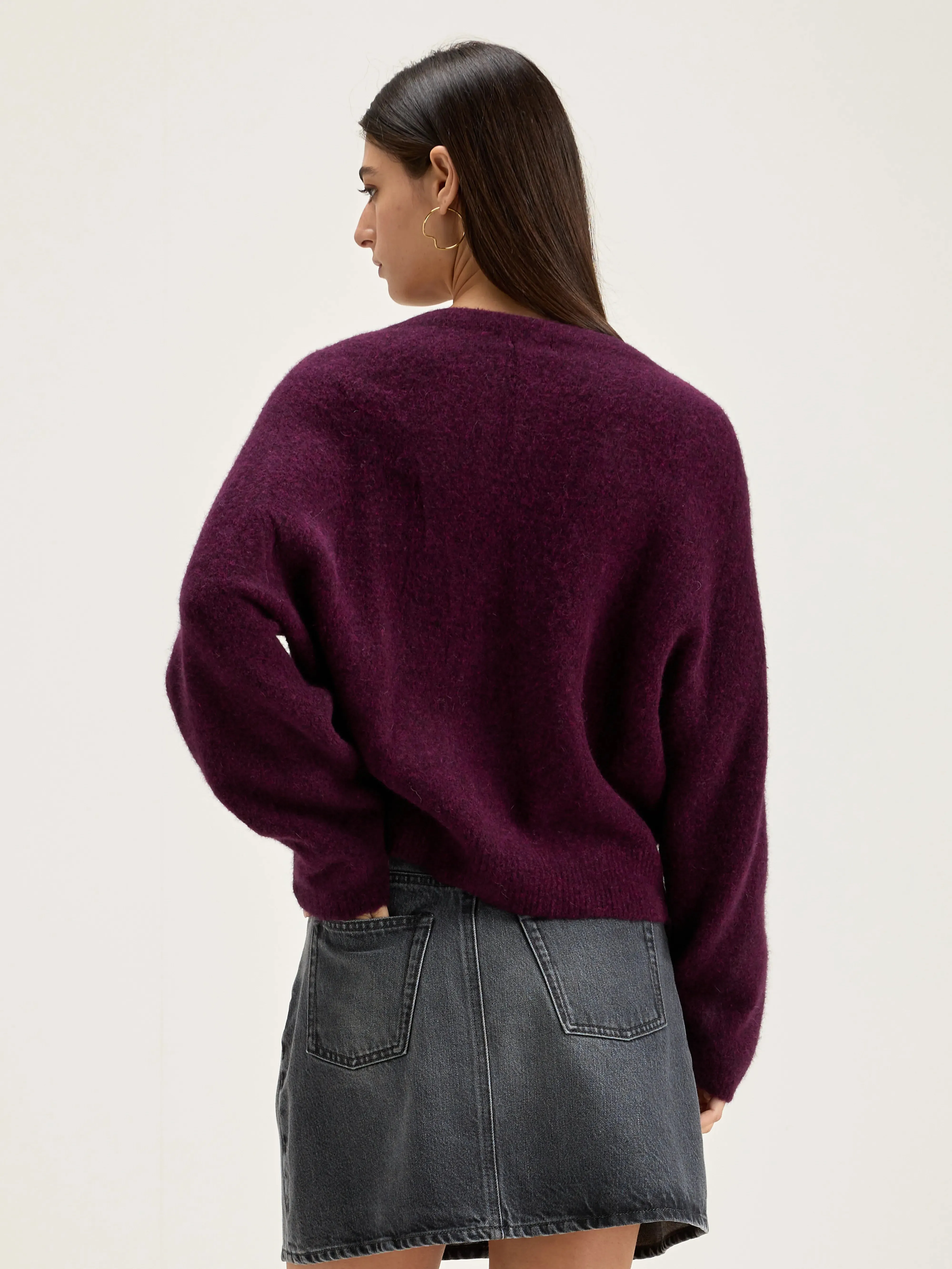 Deros round-neck sweater (242 / W / WINE) sold by Bellrose product image thumbnail 4