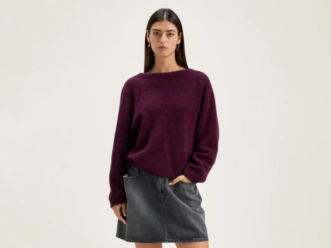 Deros round-neck sweater (242 / W / WINE) sold by Bellrose