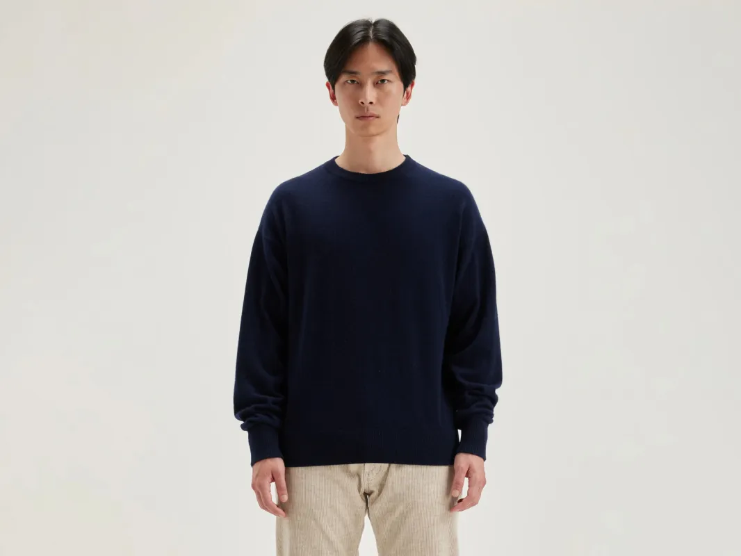 Slamy crew-neck sweater (242 / M / NAVY) sold by Bellrose
