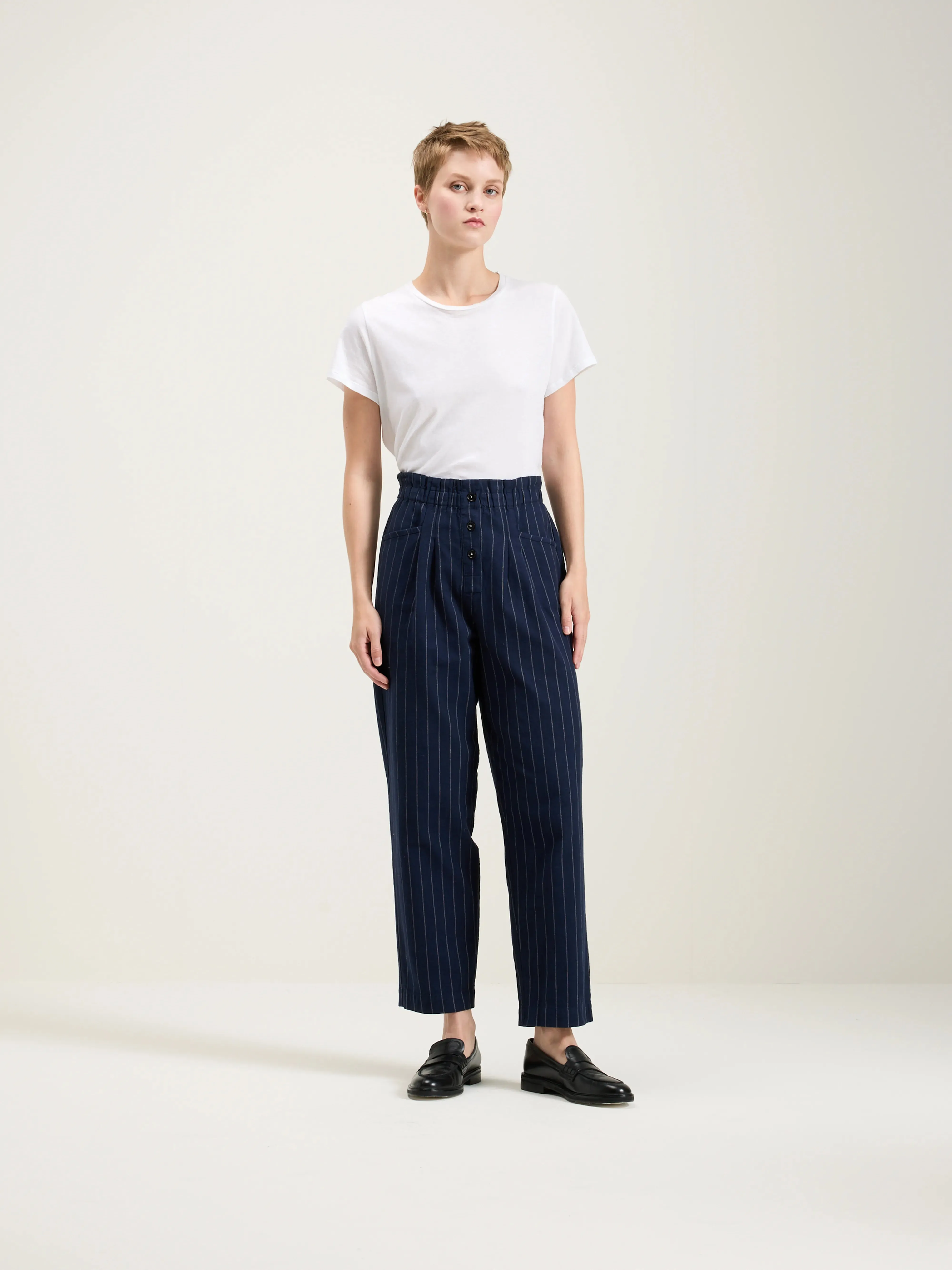 Lilo paperbag trousers (242 / W / STRIPE A) sold by Bellrose product image thumbnail 2