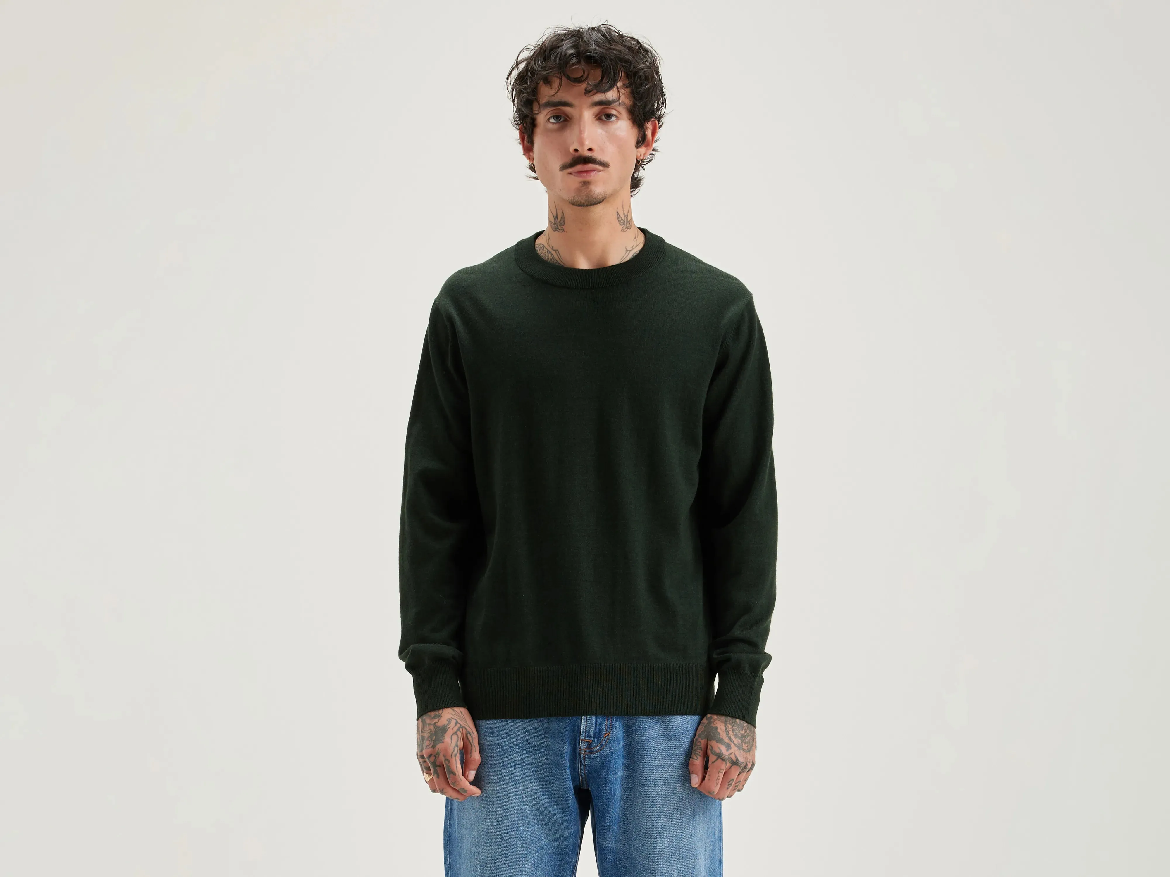 Dilliv crew-neck sweater (242 / M / FOREST) sold by Bellrose