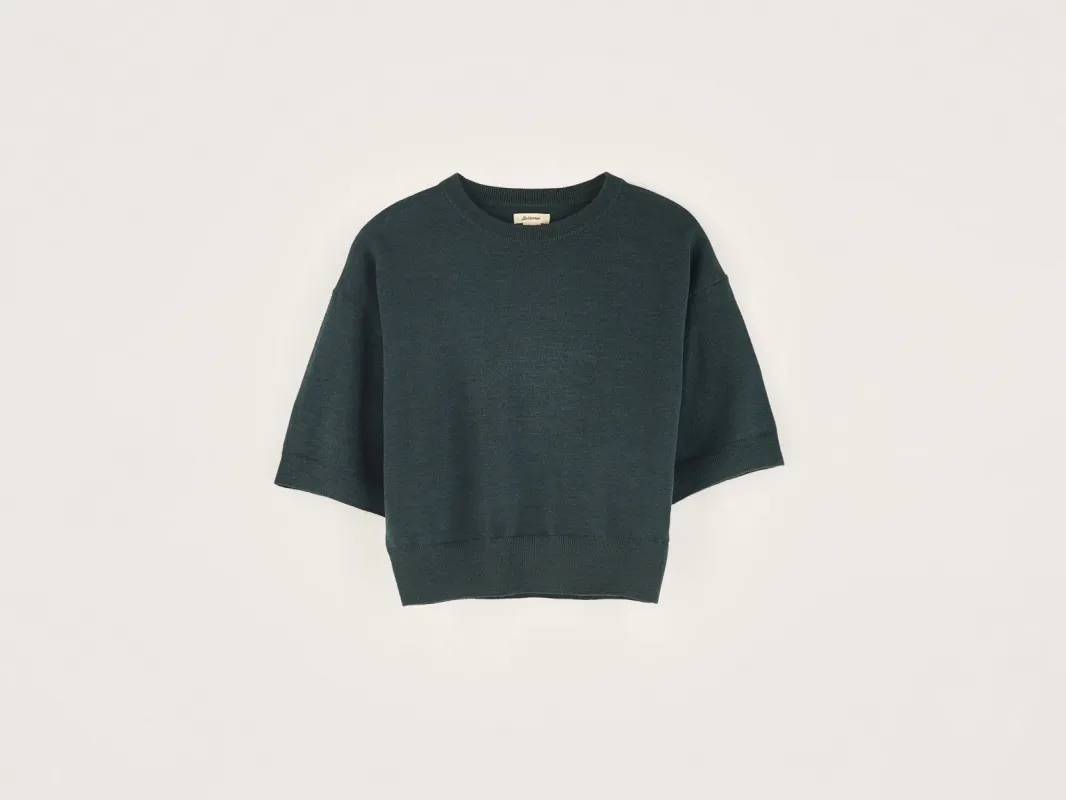 Sare short-sleeve sweater (242 / G / BOTTLE) made by Bellerose