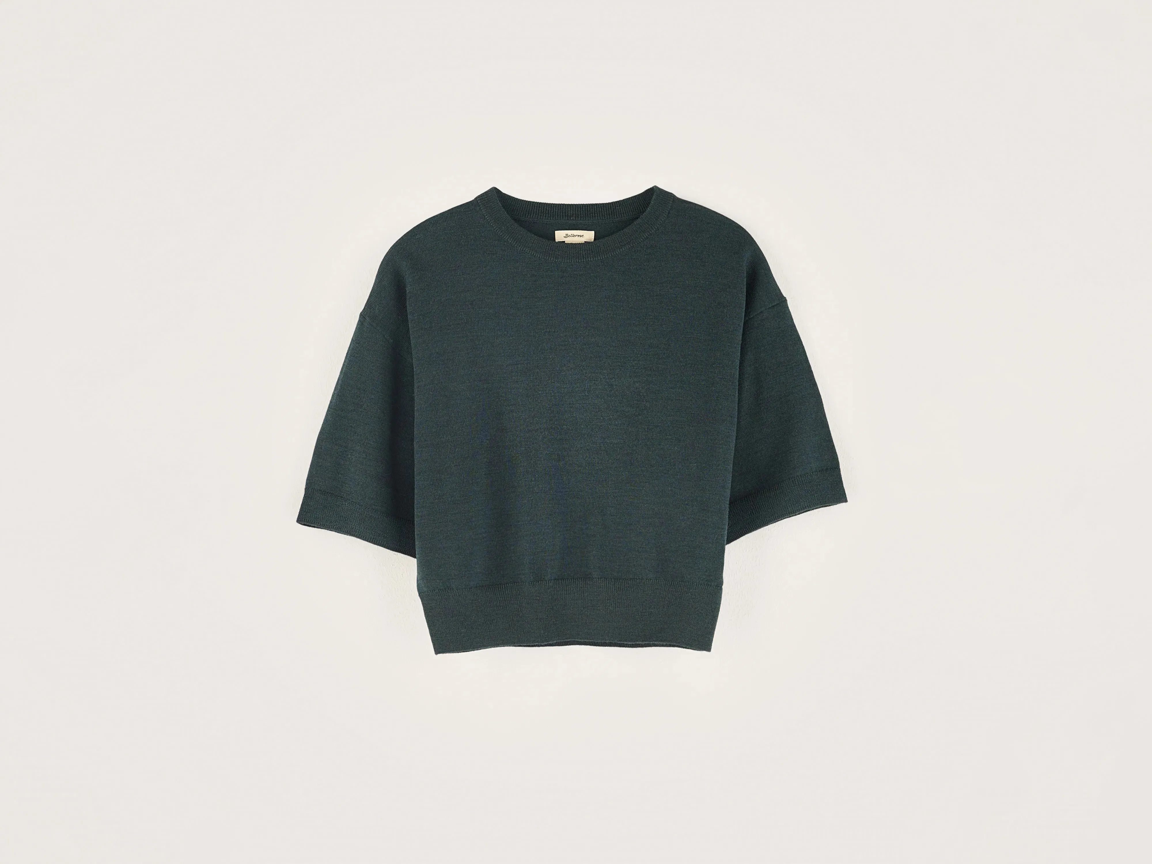 Sare short-sleeve sweater (242 / G / BOTTLE) sold by Bellrose
