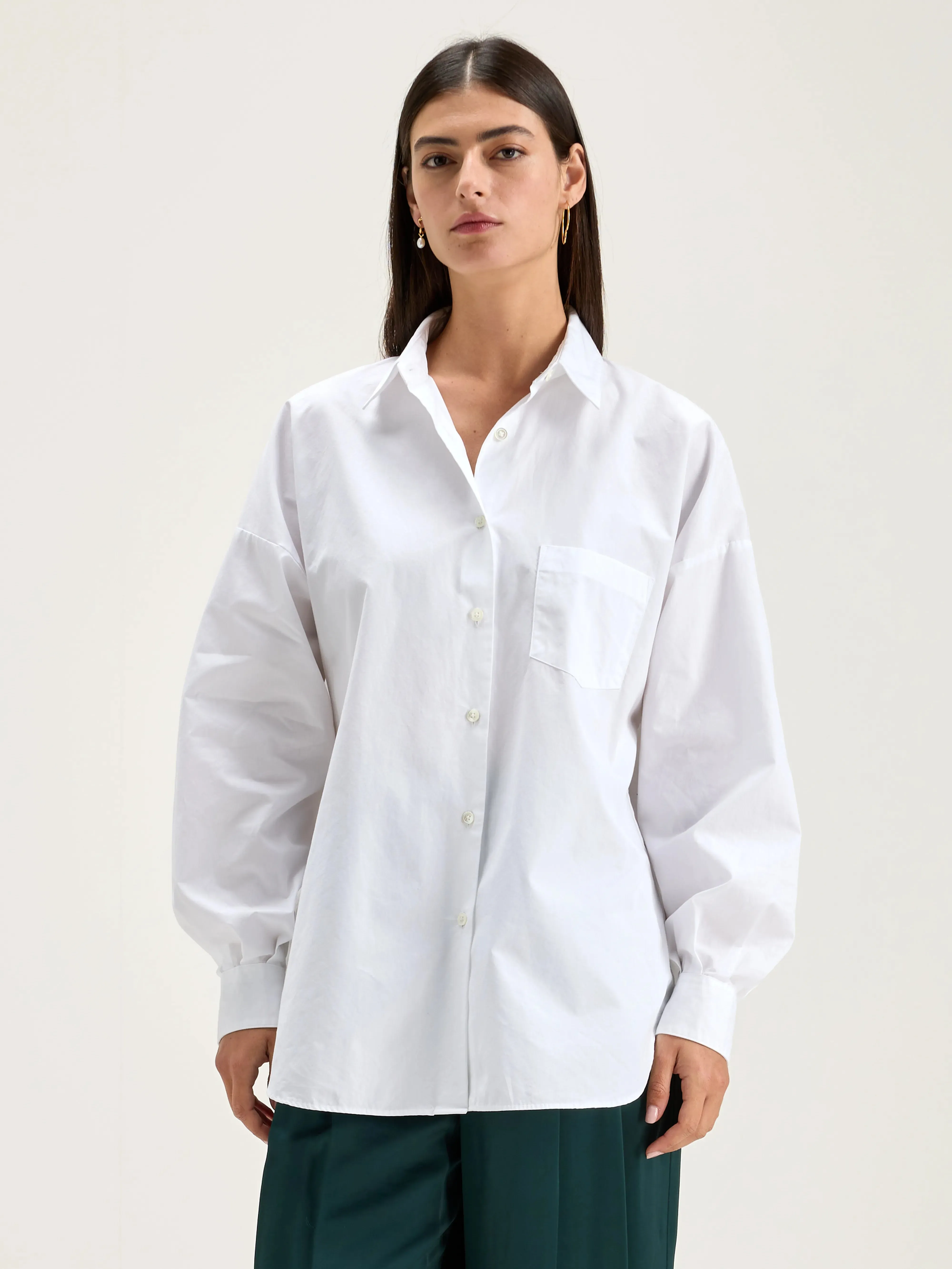 Giorgia poplin shirt (242 / W / WHITE) sold by Bellrose product image thumbnail 2