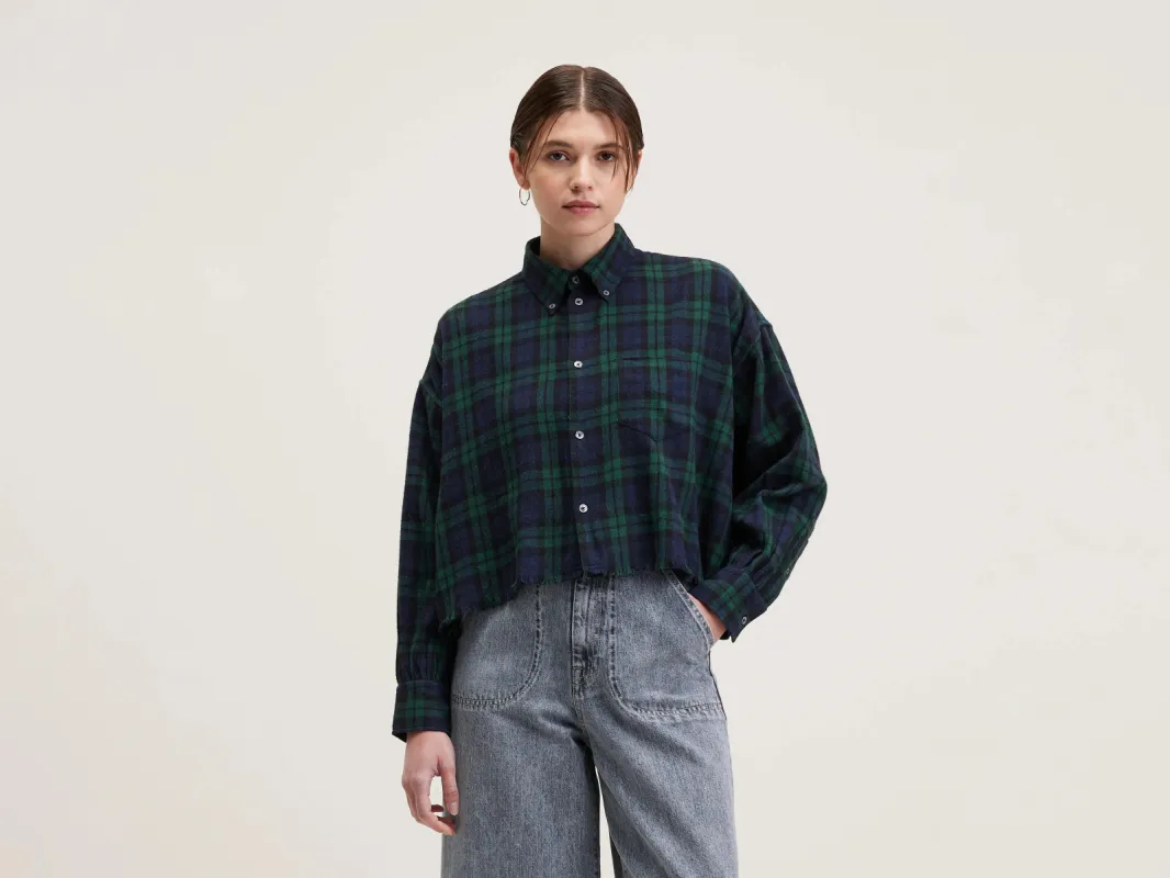 Kraft cropped shirt (242 / W / CHECK A) sold by Bellrose