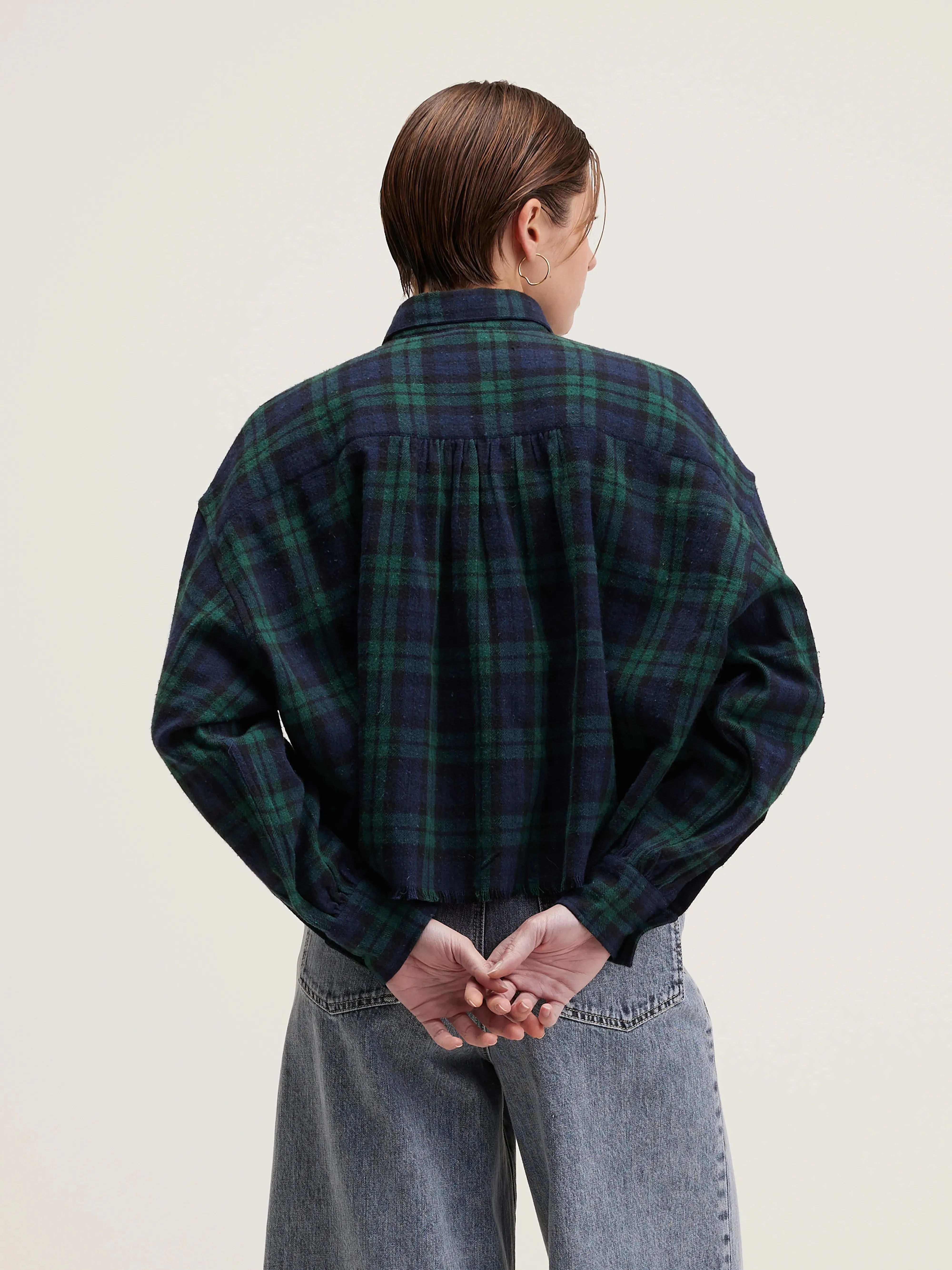 Kraft cropped shirt (242 / W / CHECK A) sold by Bellrose product image thumbnail 4